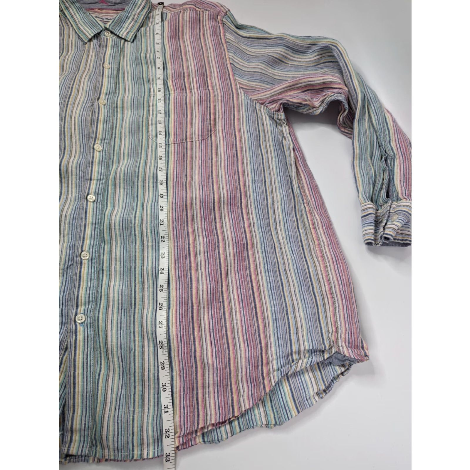 Tommy Bahama Tommy Bahama Shirt Mens 2XL Linen Long Sleeve Button Up Striped Colorful Size US XXL / EU 58 / 5 - 5 Thumbnail