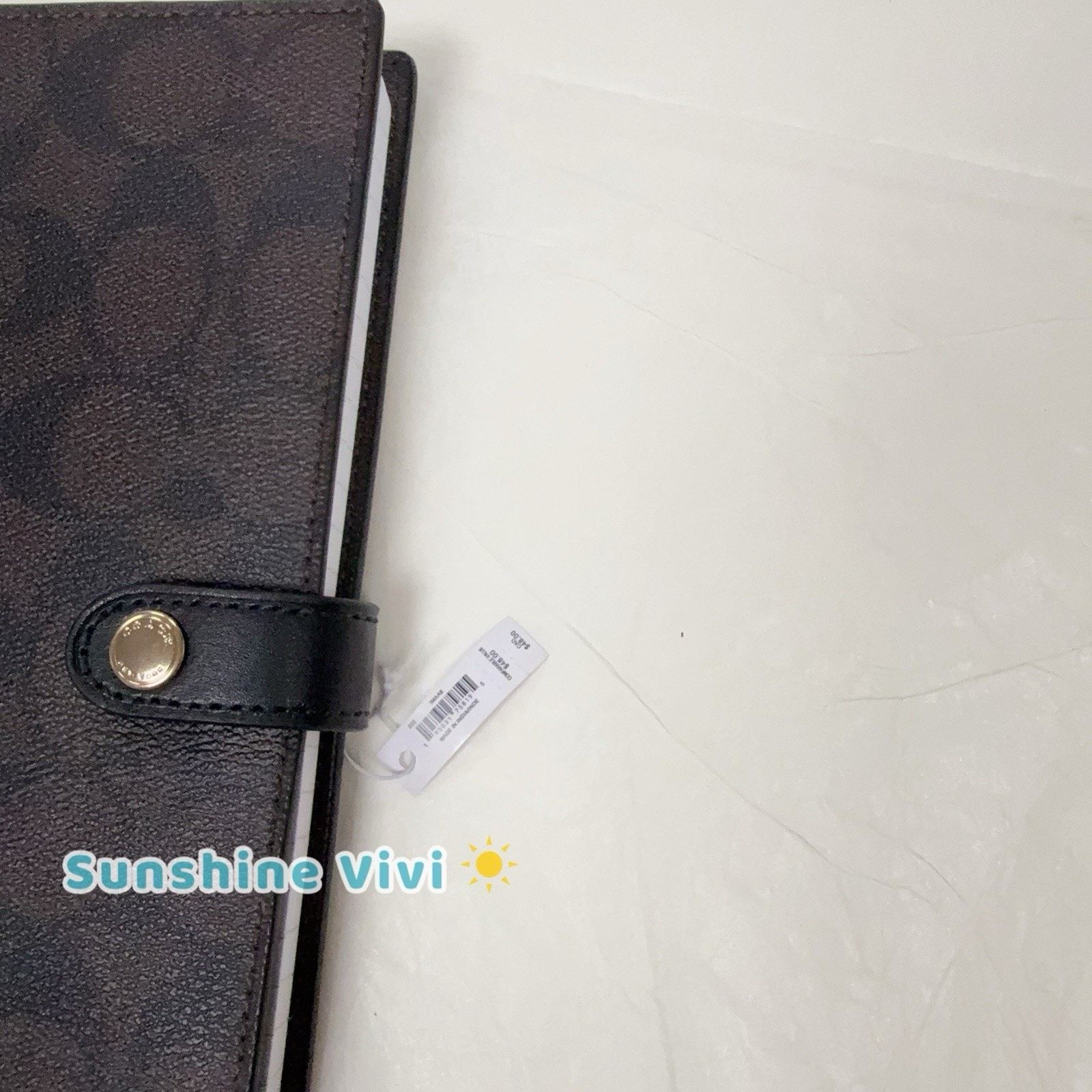 Coach NWT Coach Snap Notebook 222 Walnut Black Leather Size ONE SIZE - 6 Thumbnail