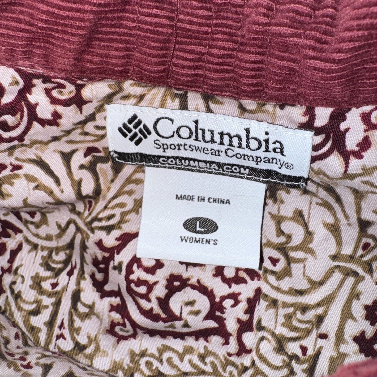 Columbia Columbia Womens Maroon Narrow Wale Corduroy Jacket - Large P Size L / US 10 / IT 46 - 2 Thumbnail