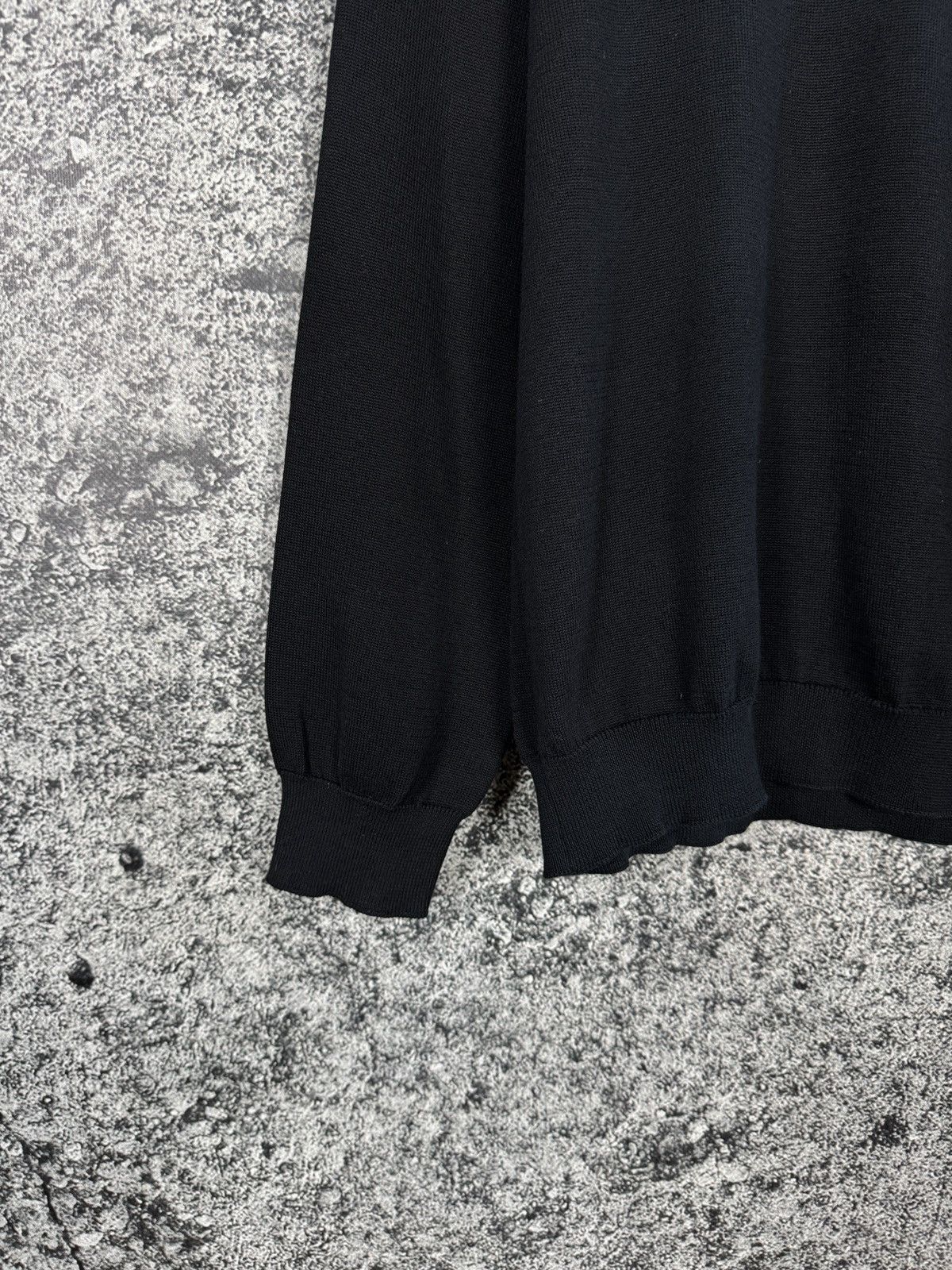Lacoste Men’s Lacoste Crewneck Cotton Black Sweater Pullover XL Size US XL / EU 56 / 4 - 4 Thumbnail