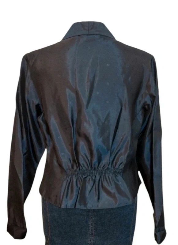ANNE FONTAINE Anne Fontaine Paris Embroidered Satin Blazer Made in France Size M / US 6-8 / IT 42-44 - 4 Thumbnail
