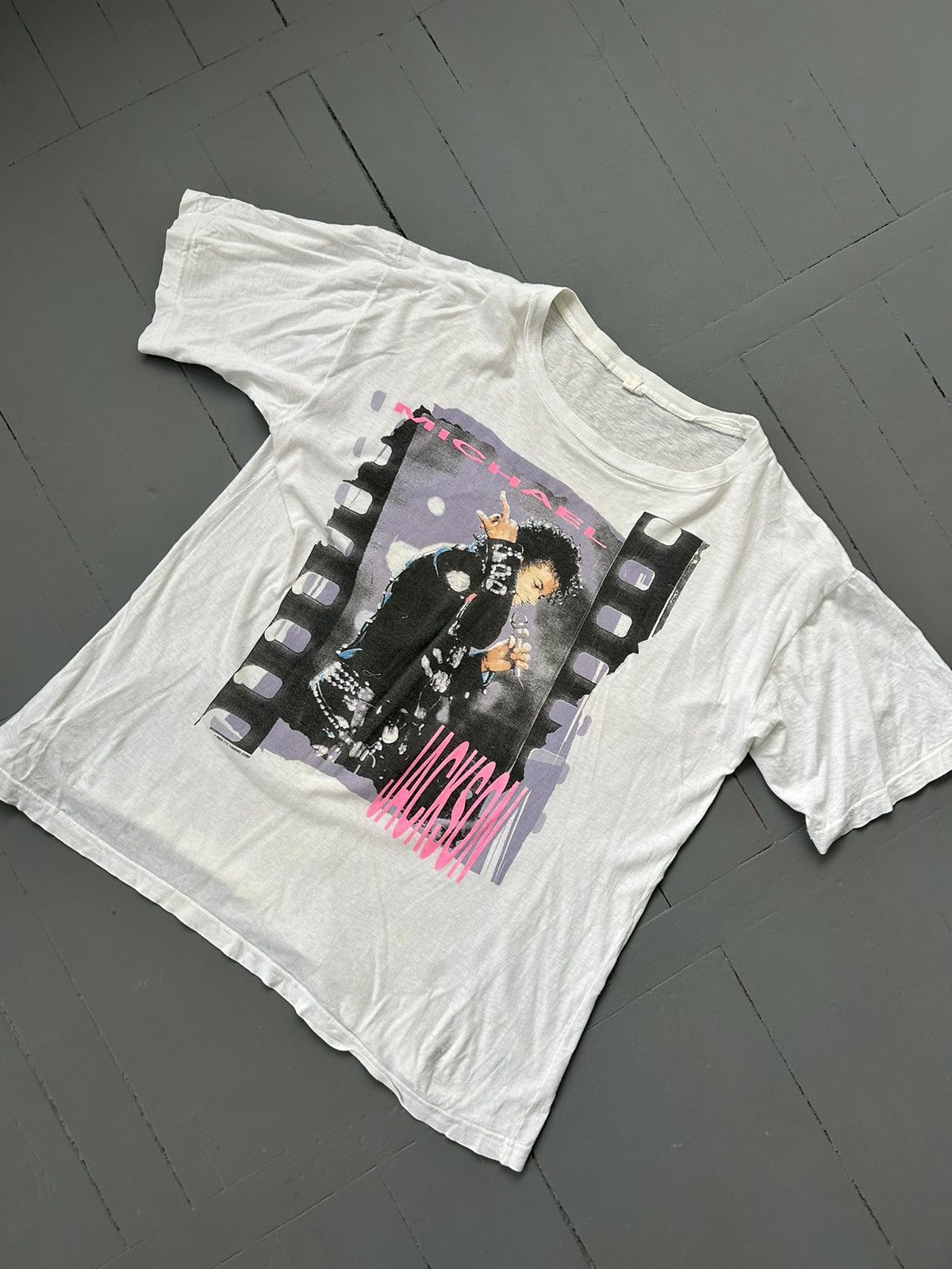 Band Tees × Michael Jackson × Vintage Michael Jackson band tour 1988 T-shirt Size US M / EU 48-50 / 2 - 2 Thumbnail