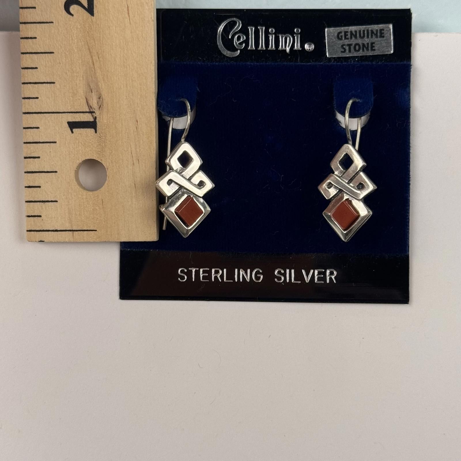 Other Sterling Silver Orange Dangle Drop Filigree Earrings Size ONE SIZE - 5 Thumbnail