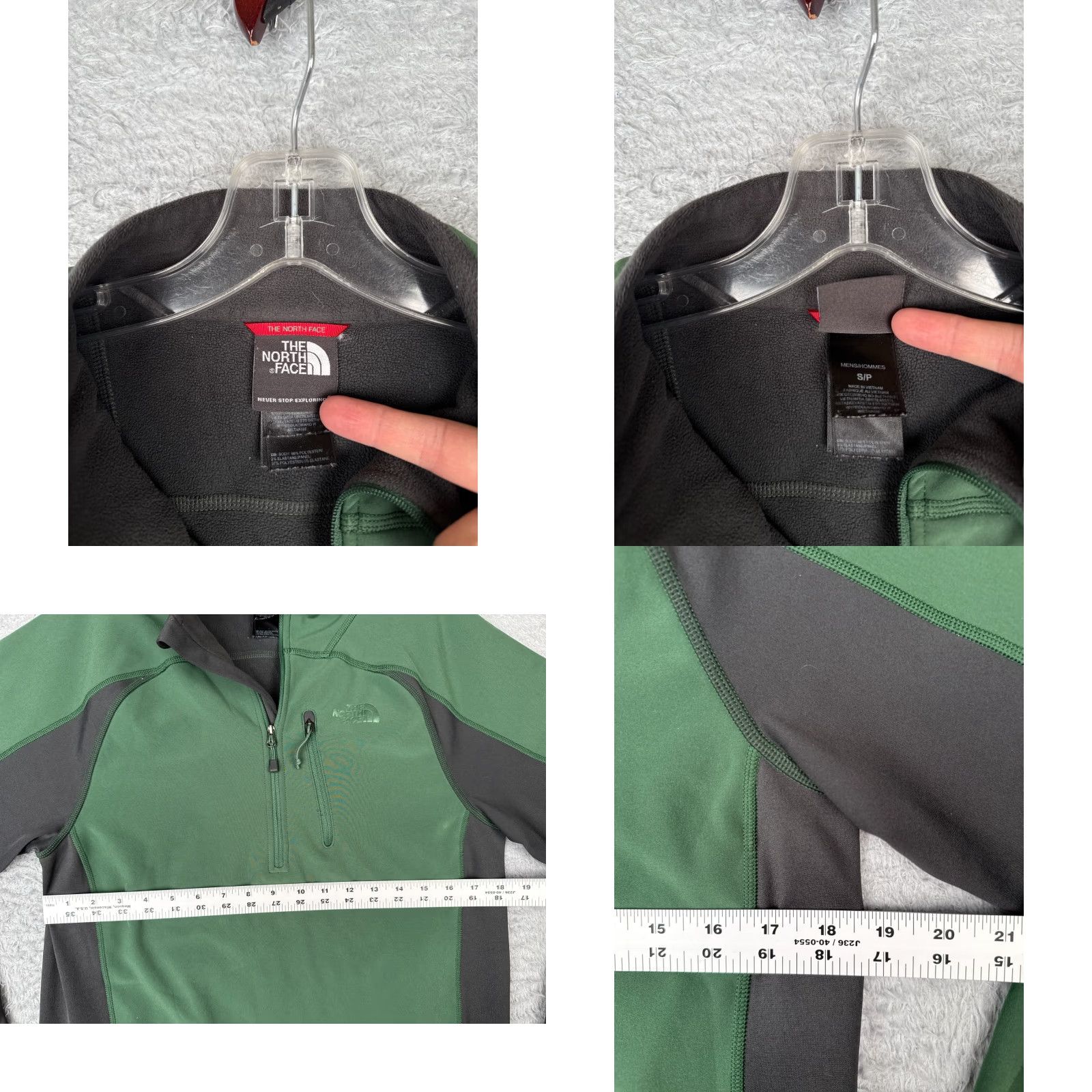 The North Face The North Face Shirt Men S Green Long Sleeve 1/4 Zip Mock Neck Colorful Outdoor All Seasons Mens Size US S / EU 44-46 / 1 - 8 Thumbnail