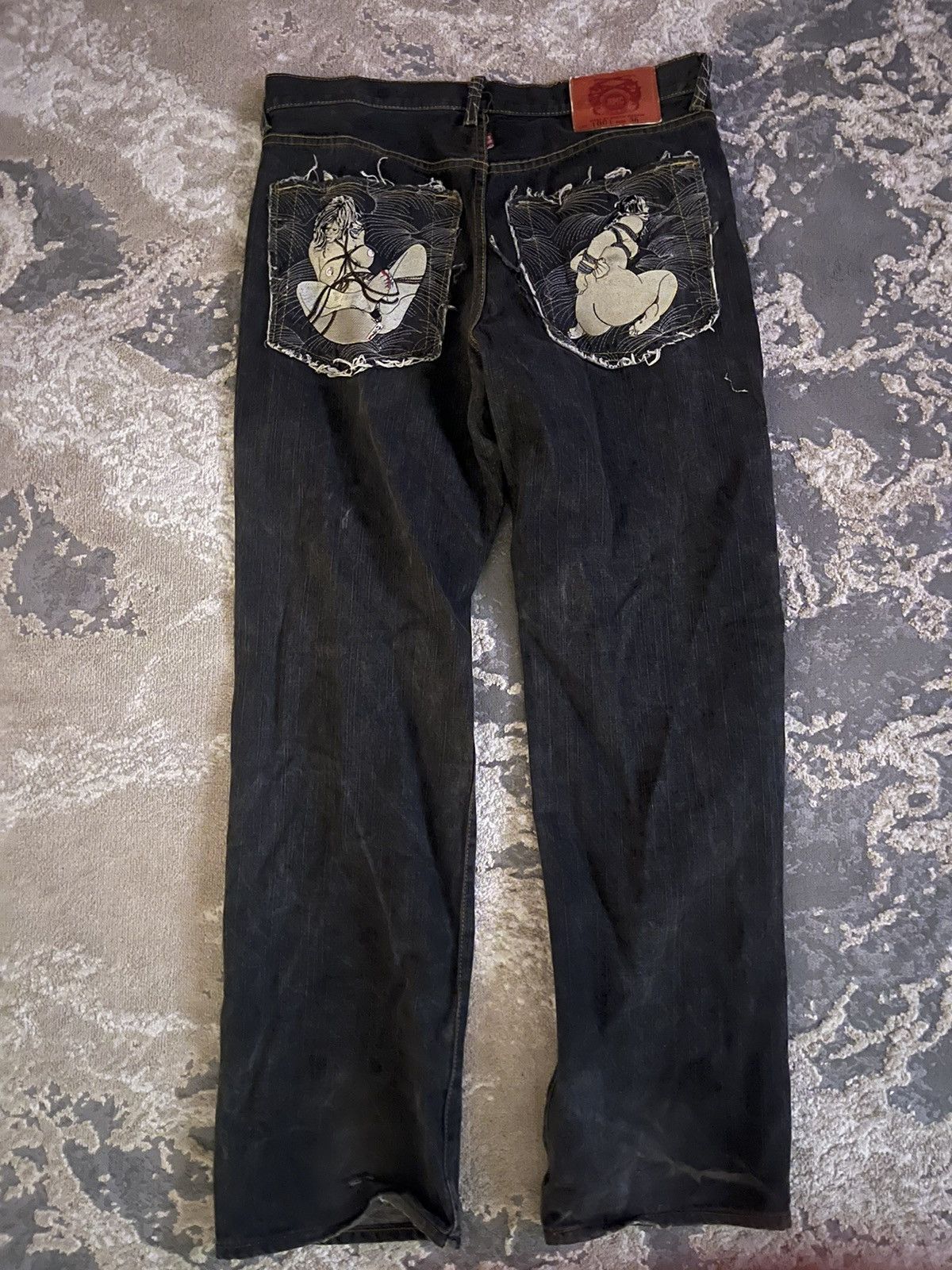 RMC shops Bondage Girl Embroided Jeans Red Monkey Company