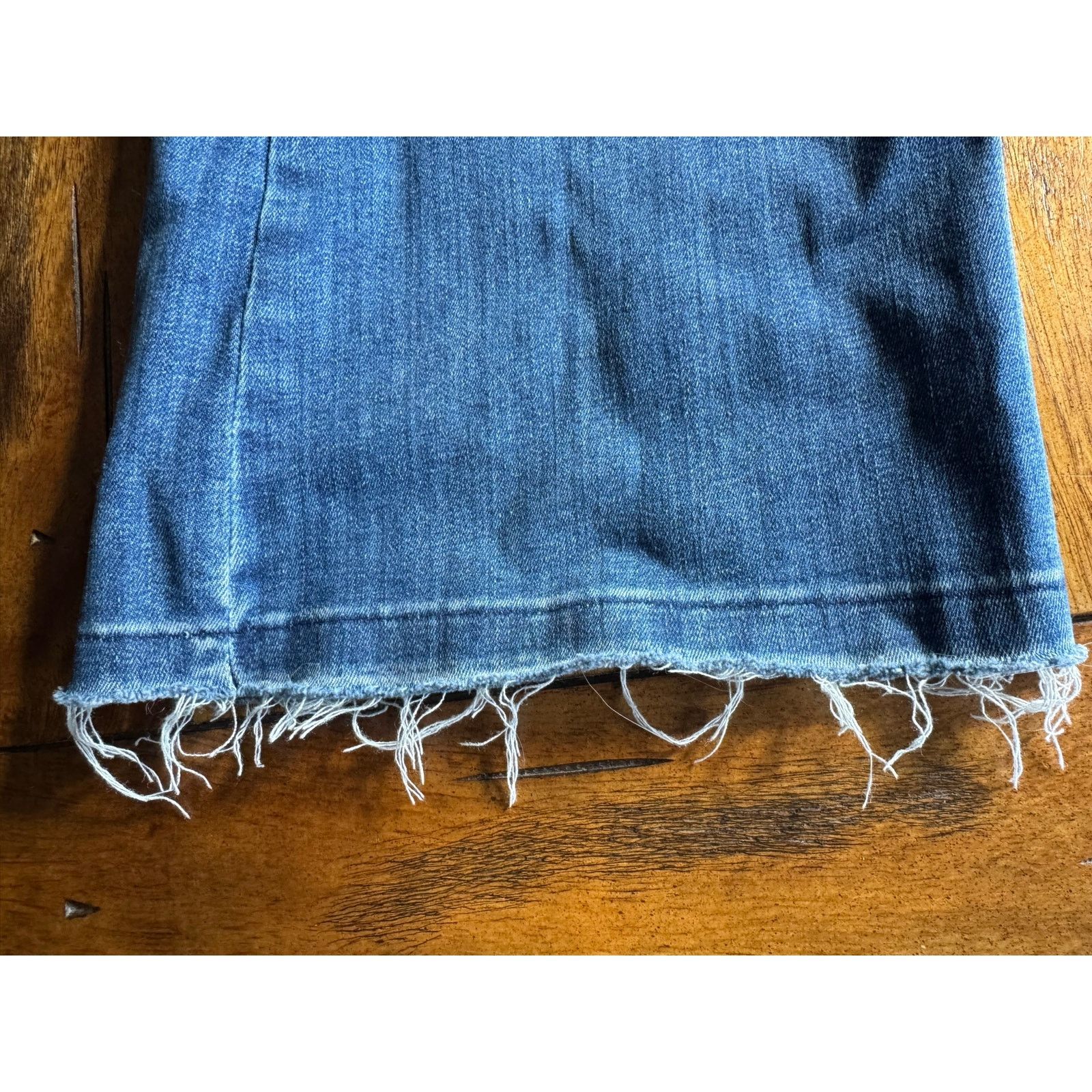 Other Bianco Lian Bootcut Jeans Womens 27 Raw Hem Mid Rise Denim Size 27" / US 4 / IT 40 - 11 Thumbnail