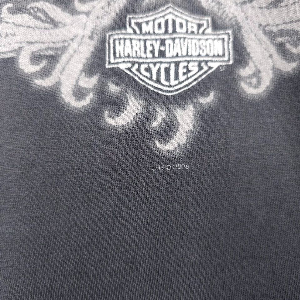 Harley Davidson VINTAGE Harley-Davidson T Shirt Mens XL Black Cotton Crew Neck Short Sleeve Double-Sided 2000s Y2K Twin Cities Blaine Minnesota GPS? Size US XL / EU 56 / 4 - 4 Thumbnail