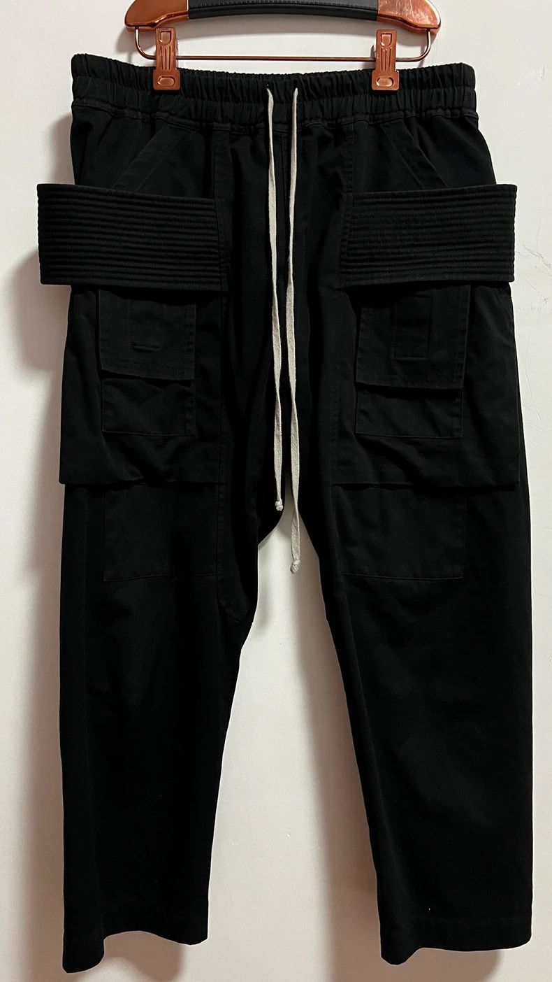 Rick Owens Rick Owens size m Stiff cotton double-loop cropped pants Size US 28 / EU 44 - 1 Thumbnail