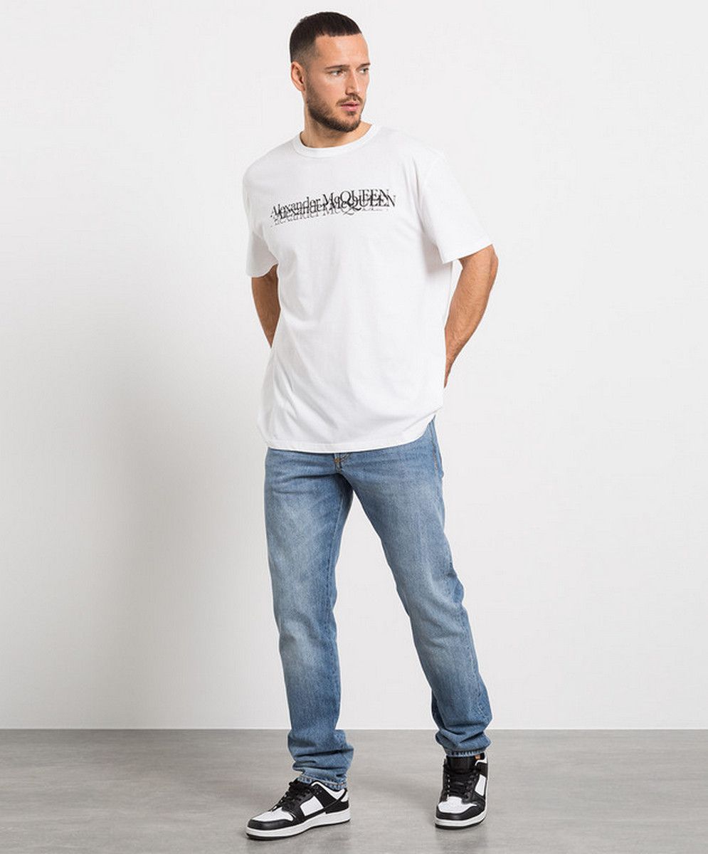 Alexander McQueen ALEXANDER MCQUEEN white Triple Iconic Logo t-shirt Medium Size US M / EU 48-50 / 2 - 2 Thumbnail