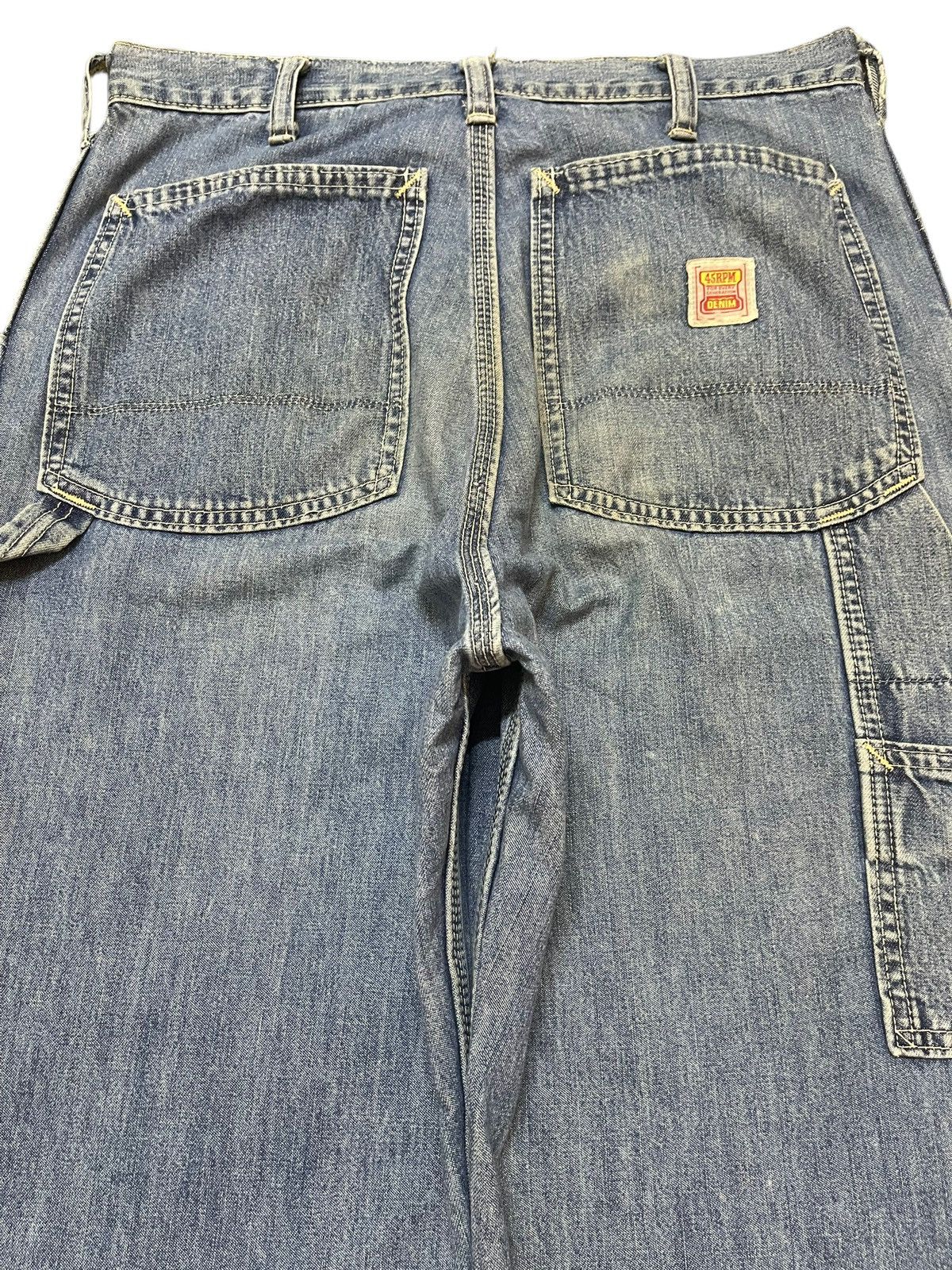 45rpm Vintage Japan 45Rpm Blue Wash Carpenter Baggy Denim Size US 28 / EU 44 - 5 Thumbnail