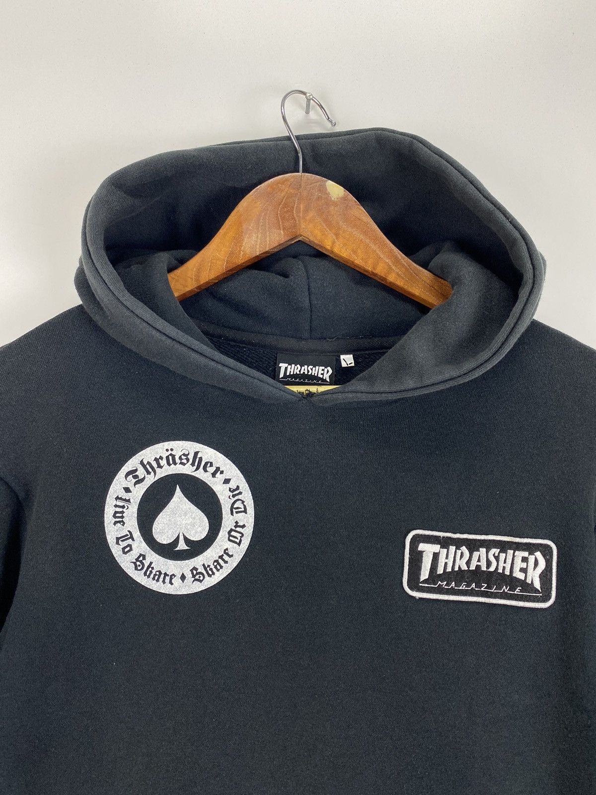 Thrasher × Vintage Vintage Thrasher Ace of Skate hoodie Size US L / EU 52-54 / 3 - 4 Thumbnail
