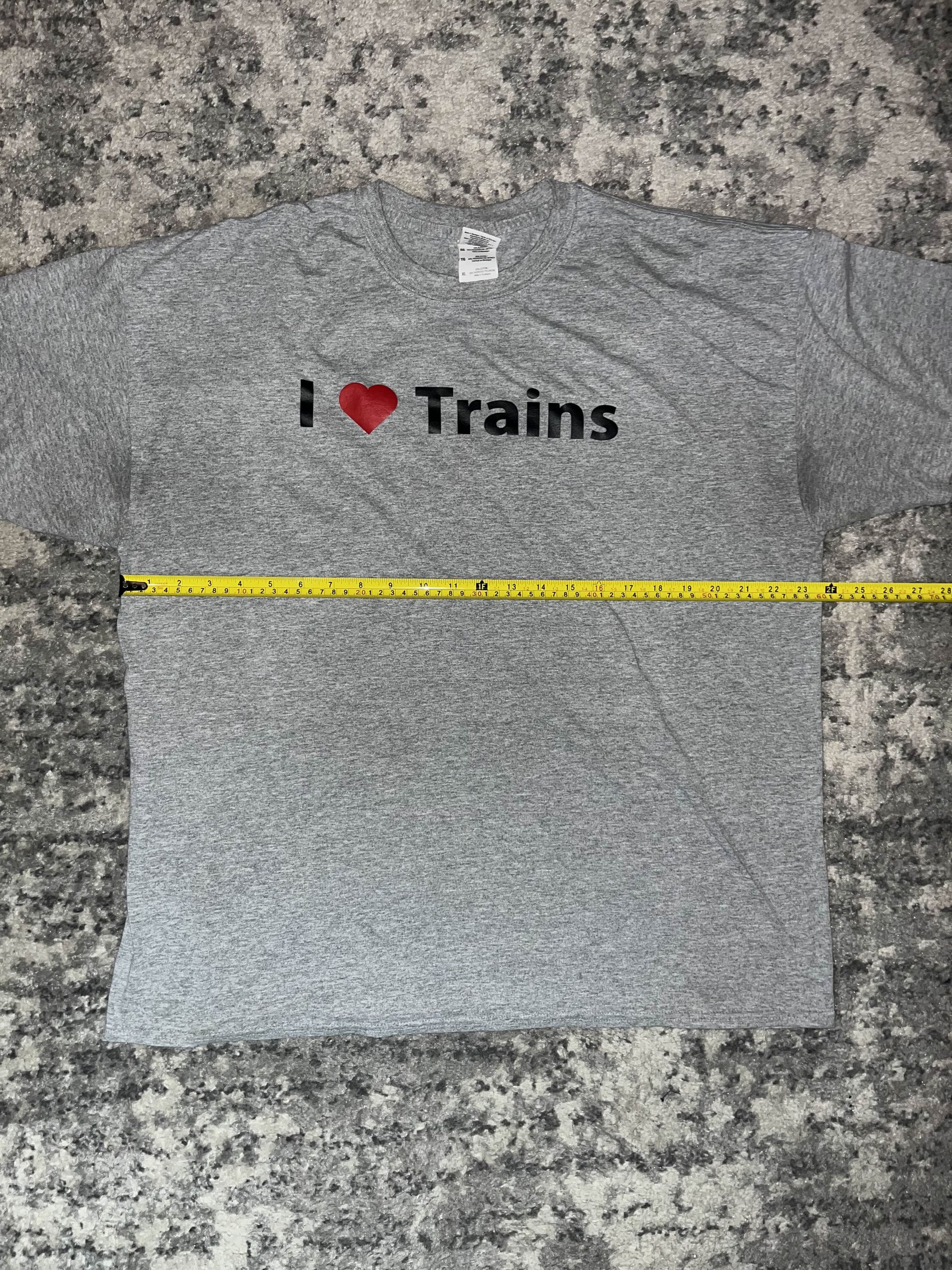 Vintage Vintage I Love Trains Shirt Size US XL / EU 56 / 4 - 6 Thumbnail