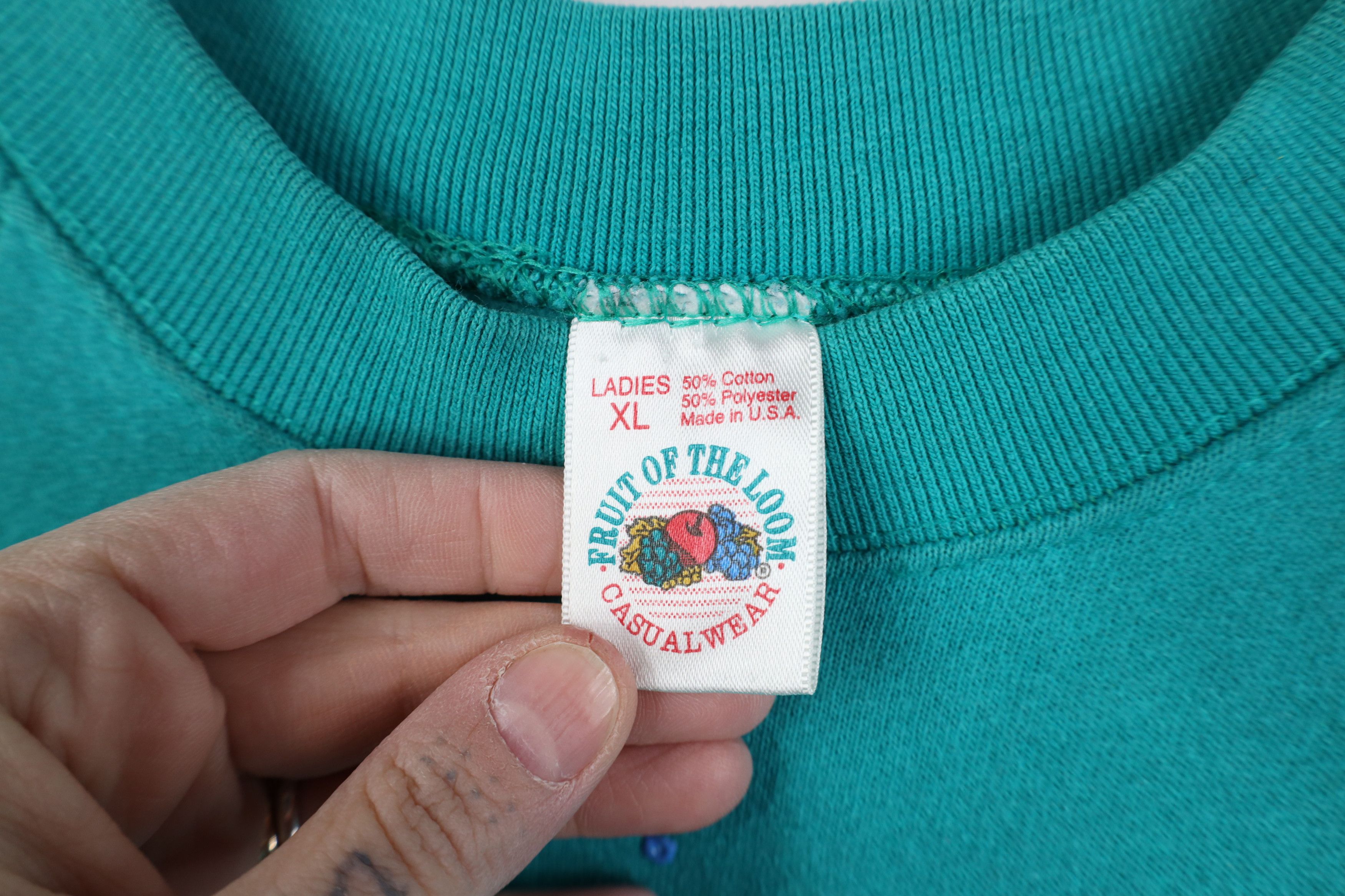 Vintage Vintage 90s Streetwear Diving Bear Sea Fish Sweatshirt Size XL / US 12-14 / IT 48-50 - 12 Thumbnail