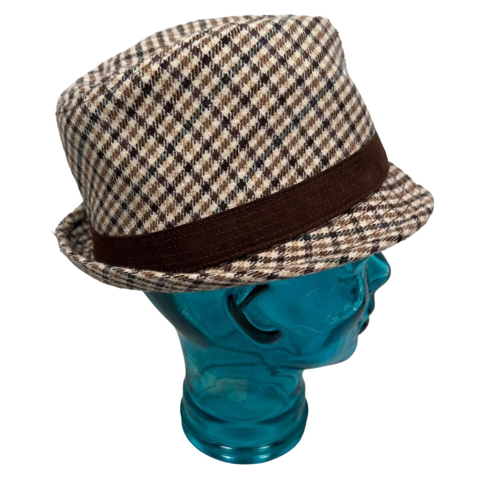 Goorin Bros. Goorin Bros Fedora Hat Medium Beige Brown Paid Band Trilby Size ONE SIZE - 4 Thumbnail