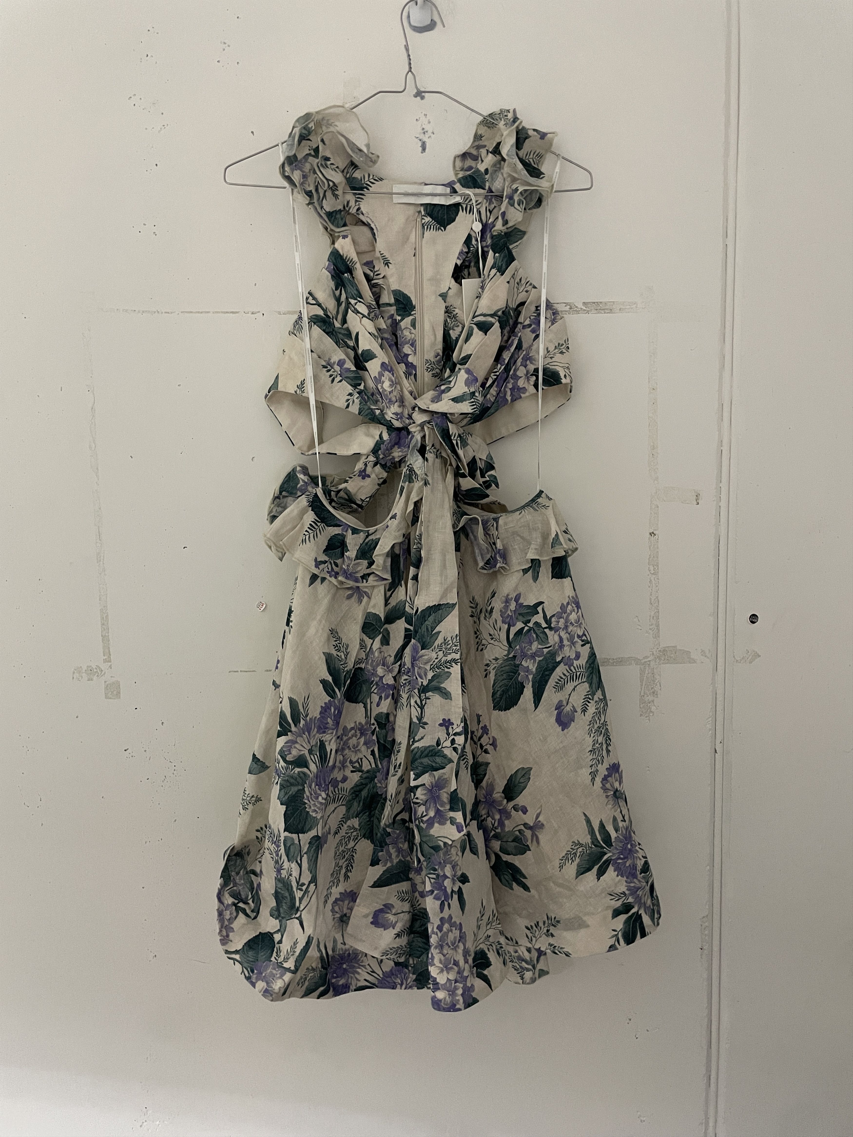 Zimmermann Cassia Ruffle Mini Dress Size L / US 10 / IT 46 - 5 Thumbnail