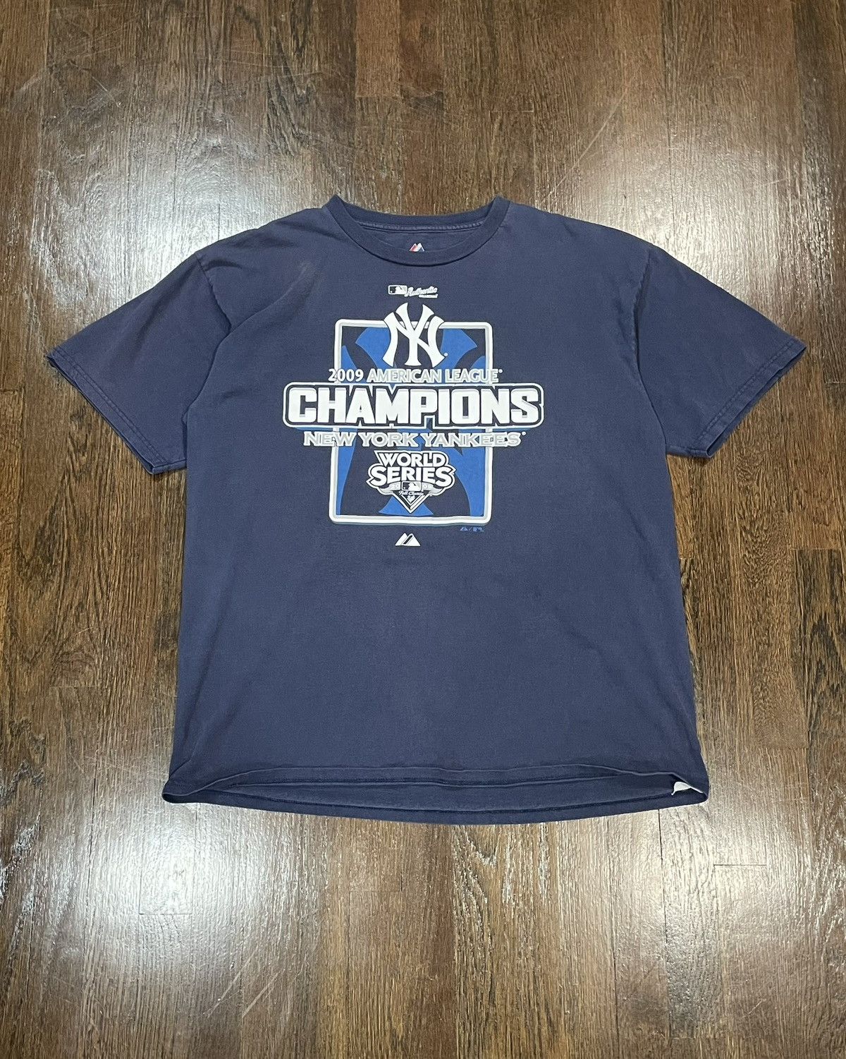Majestic 2009 Yankees World Series MLB Navy shirt Size US XL / EU 56 / 4 - 1 Thumbnail