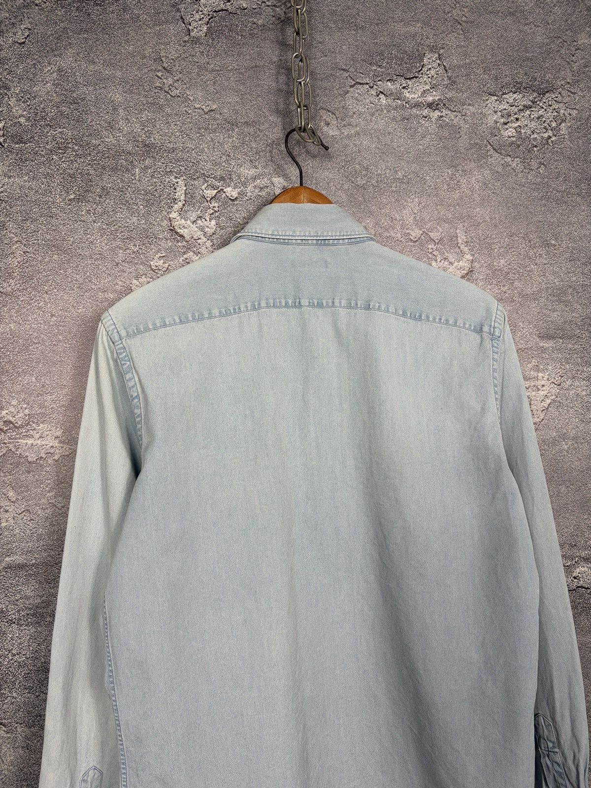 Suitsupply Suittsupply Egyptian Cotton Denim Classic Shirt Size M Size US M / EU 48-50 / 2 - 17 Thumbnail