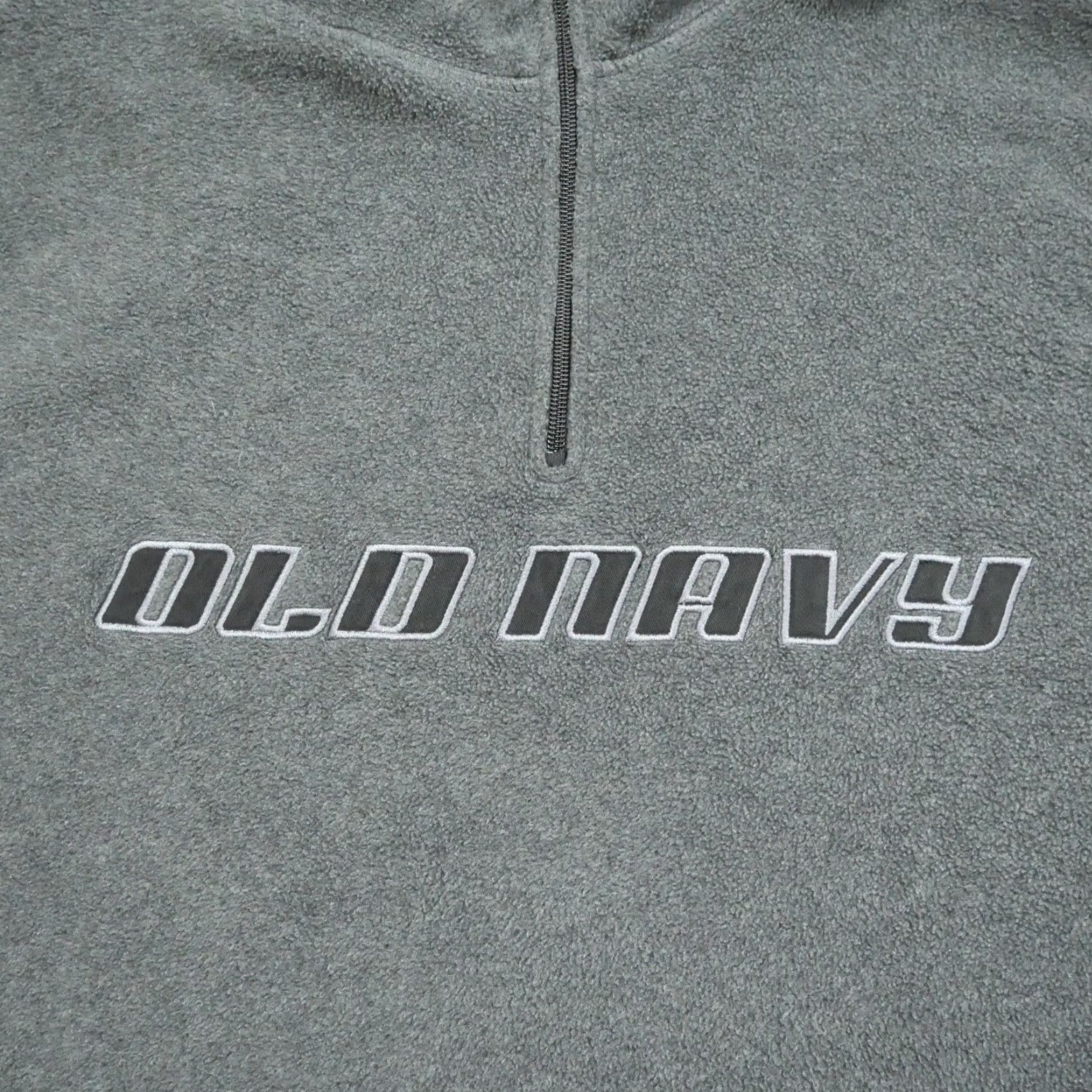 Old Navy VINTAGE Old Navy Sweatshirt 2XL Grey Quarter Zip Fleece Spell Out Y2K Mens Regular Long Sleeve Mock Neck Pullover 1/4 Zip Winter Logo Size US XXL / EU 58 / 5 - 2 Thumbnail