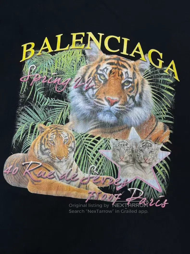 Balenciaga Balenciaga Tiger Head Jungle Tiger Pattern Letter Cartoon Size US L / EU 52-54 / 3 - 3 Thumbnail