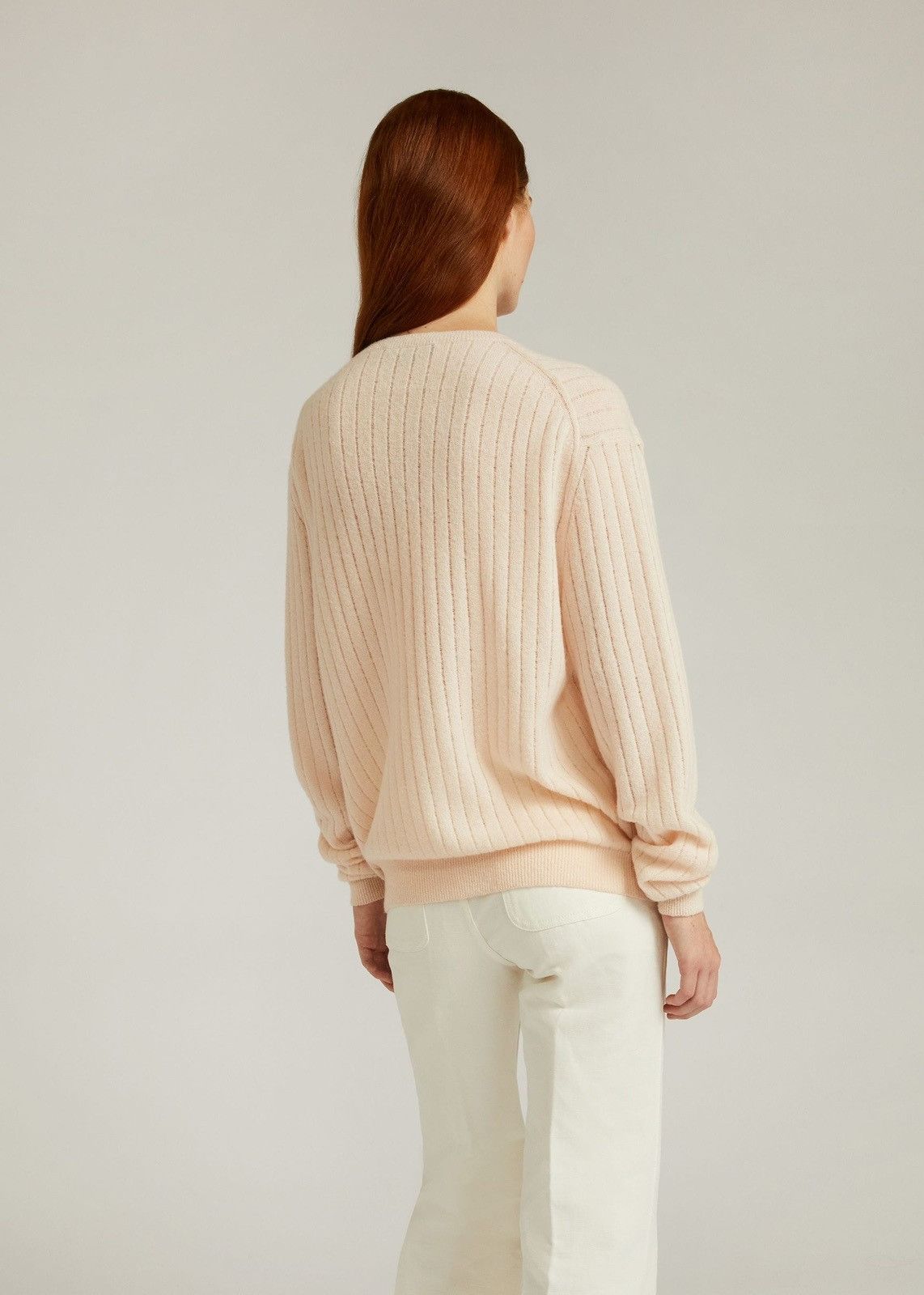 Loro Piana o1srvl11e0825 FAM7894 Gaiole Crewneck Sweater in Light Pink Size XS / US 0-2 / IT 36-38 - 5 Thumbnail