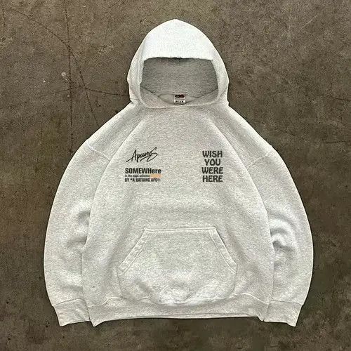 Other Grey retro letter print hoodie y2k Size US M / EU 48-50 / 2 - 1 Thumbnail