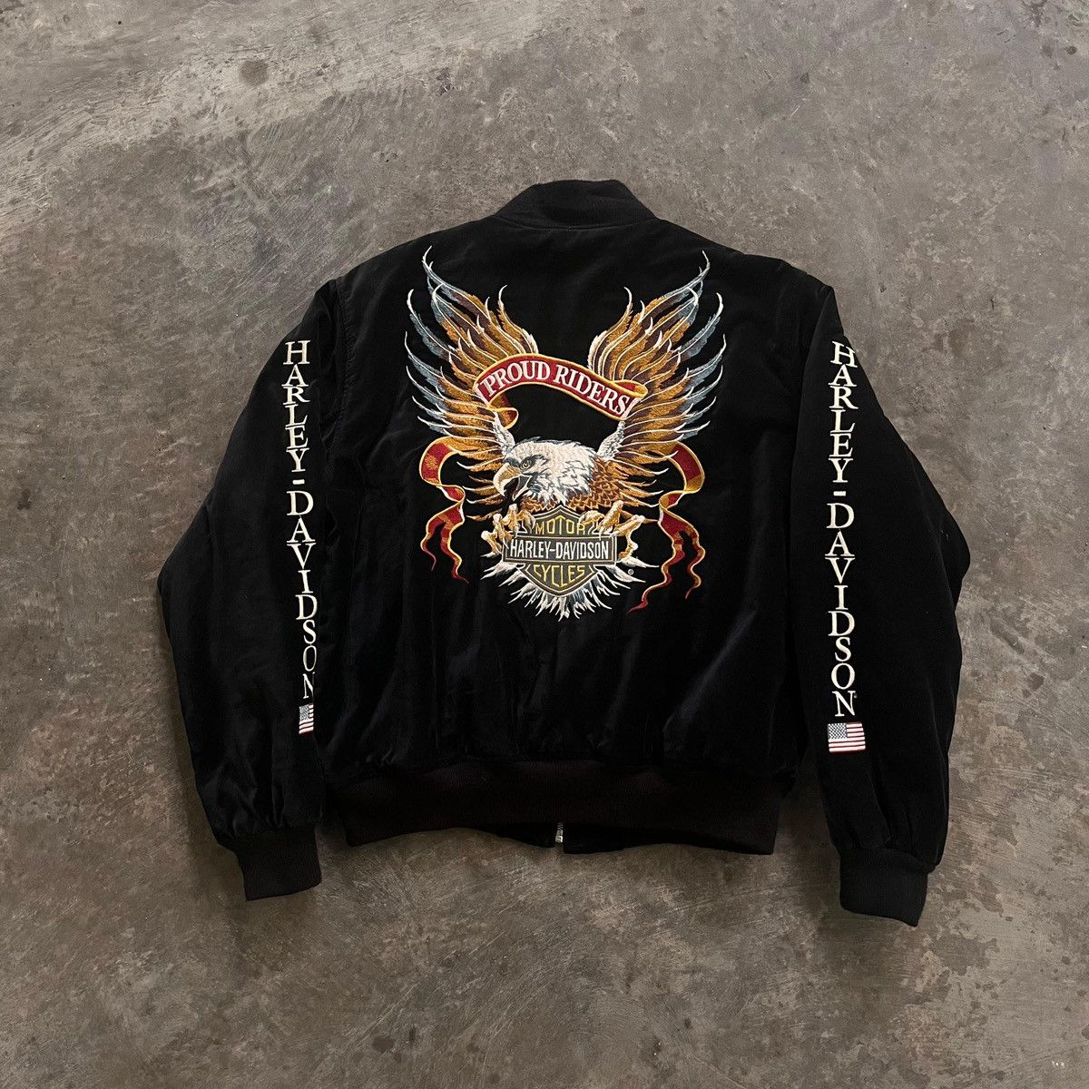 Harley Davidson 🔥HARLEY DAVIDSON SOUVENIR SUKAJAN VELVET JACKET PROUD RIDERS Size US L / EU 52-54 / 3 - 2 Thumbnail