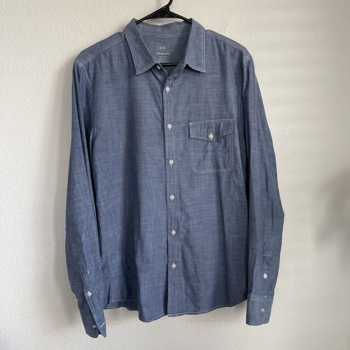 Save Khaki United SKU Save Khaki United Heather Button Down Long Sleeve Shirt Size US L / EU 52-54 / 3 - 2 Thumbnail