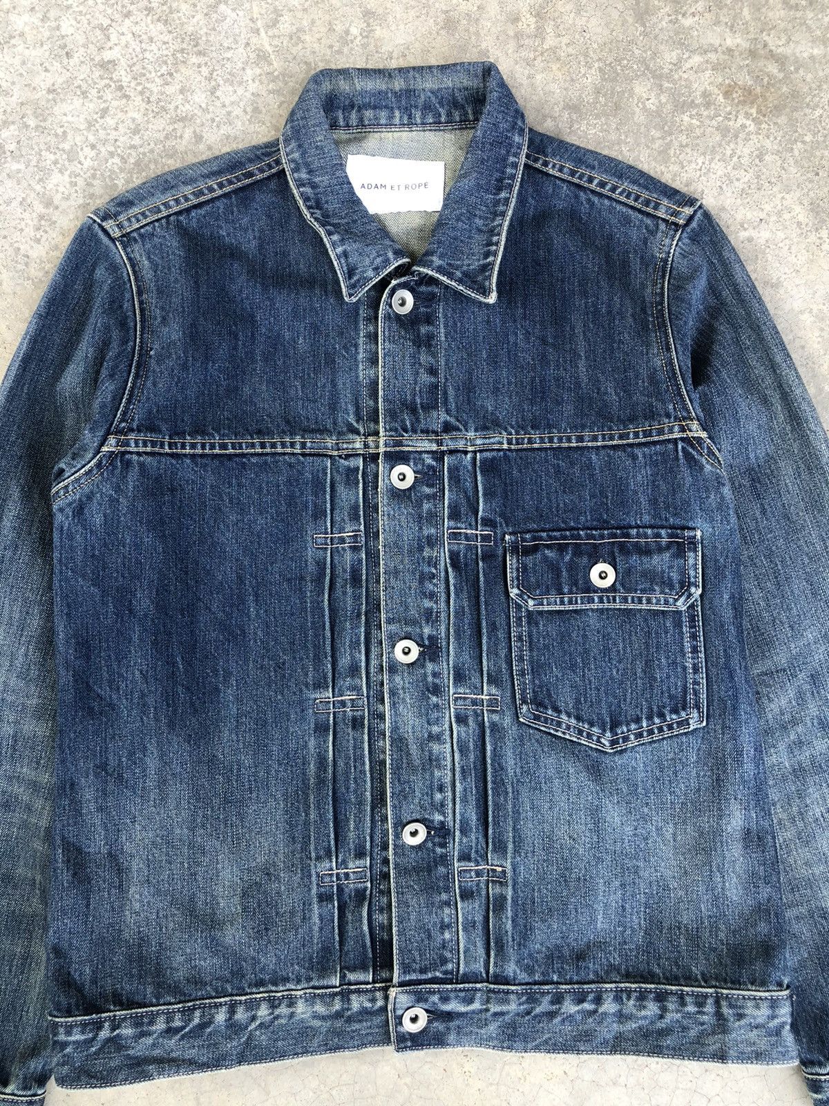 ADAM ET ROPE Type 1 Denim Jacket Distressed Denim Size US M / EU 48-50 / 2 - 3 Thumbnail