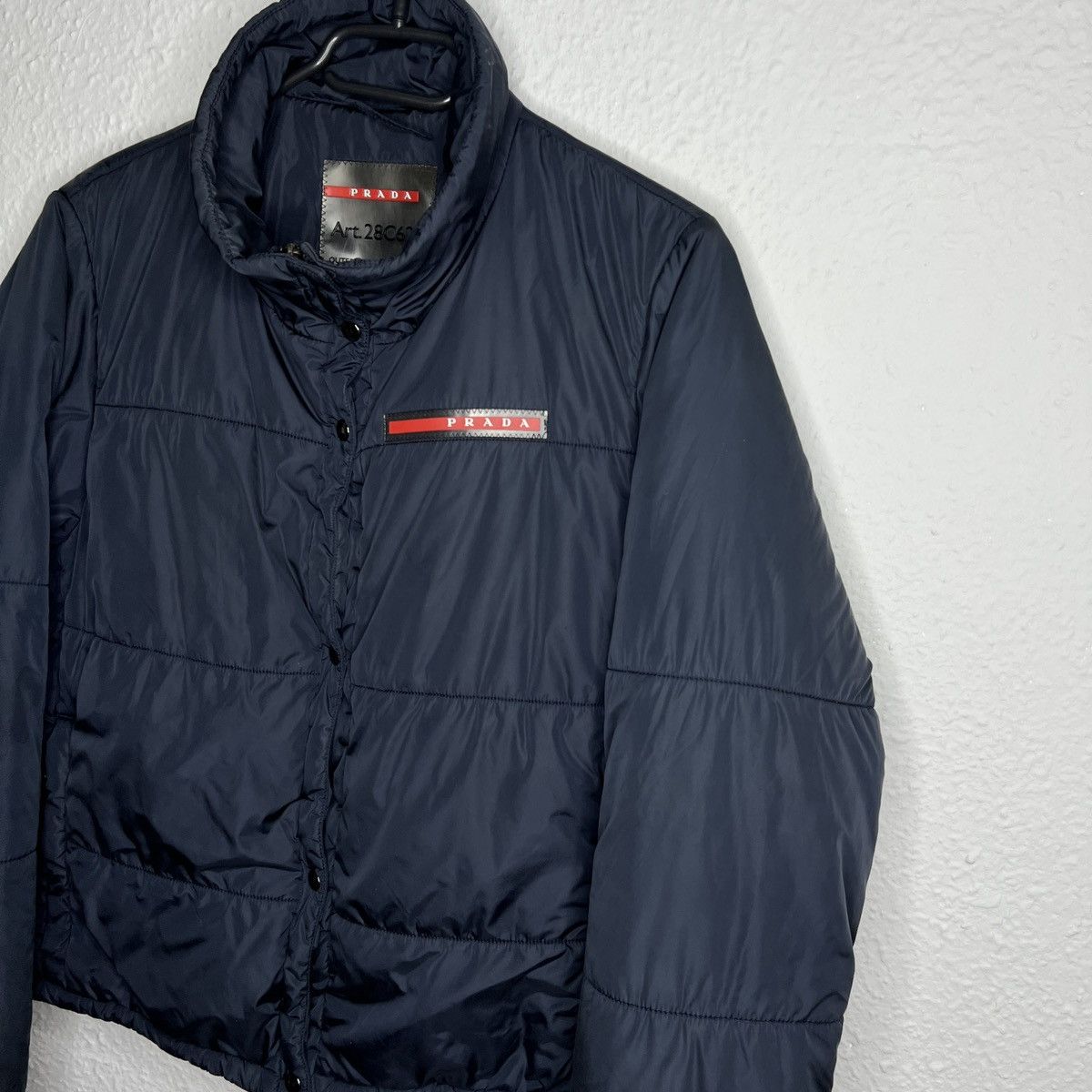 Prada Prada Milano Puffer Jacket Nylon Navy Logo Retro Y2K Drill Size M / US 6-8 / IT 42-44 - 3 Thumbnail