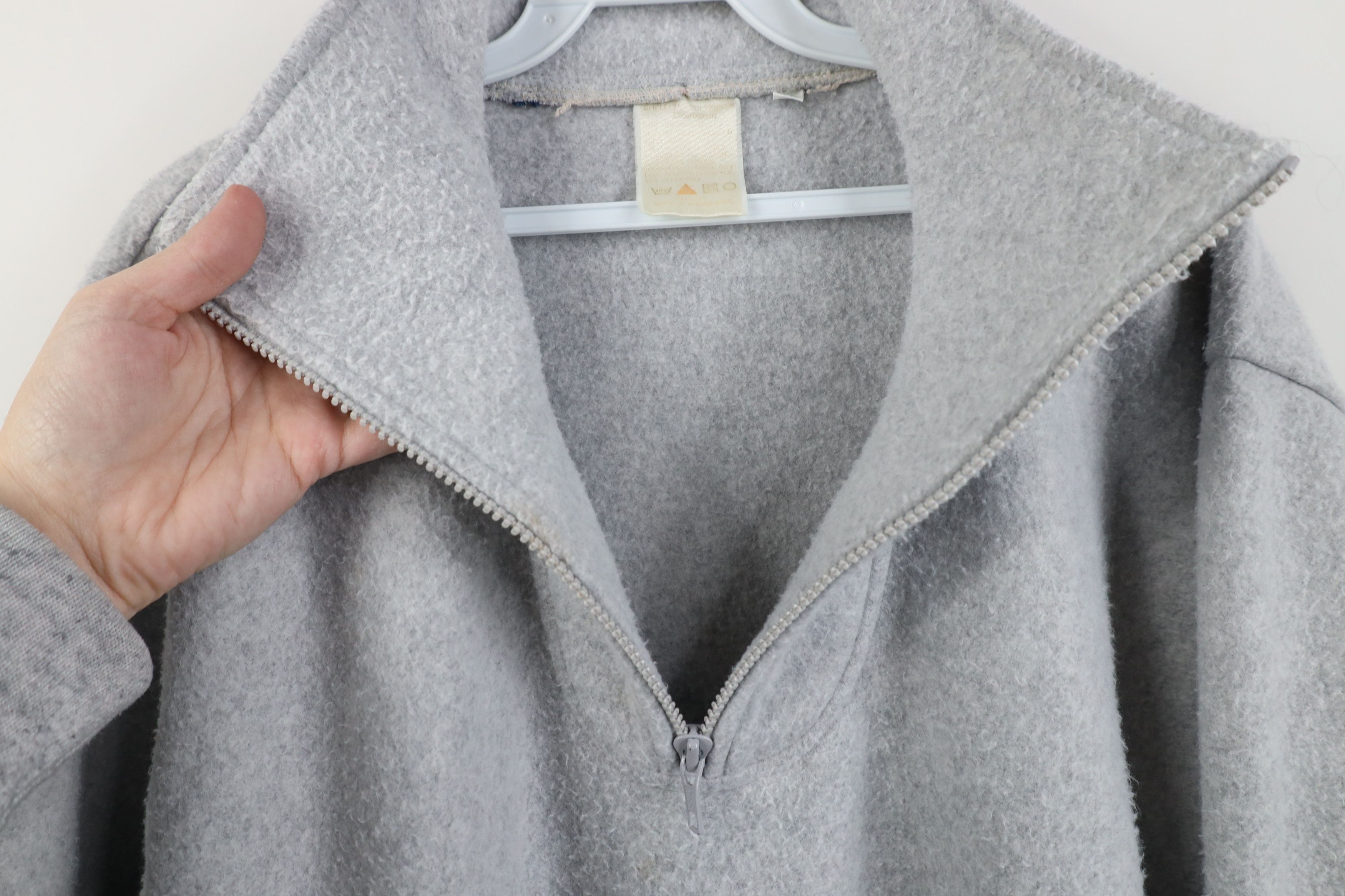 Vintage Vintage 90s Streetwear Half Zip Fleece Pullover Sweater Gray Size US XL / EU 56 / 4 - 9 Thumbnail