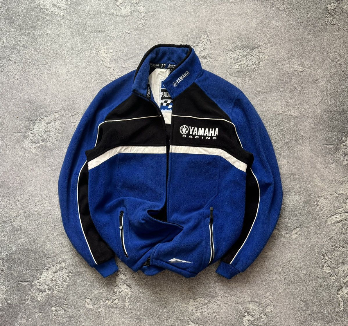 Vintage × Yamaha Yamaha L blue fleece jacket bomber zip big logo Size US L / EU 52-54 / 3 - 17 Thumbnail