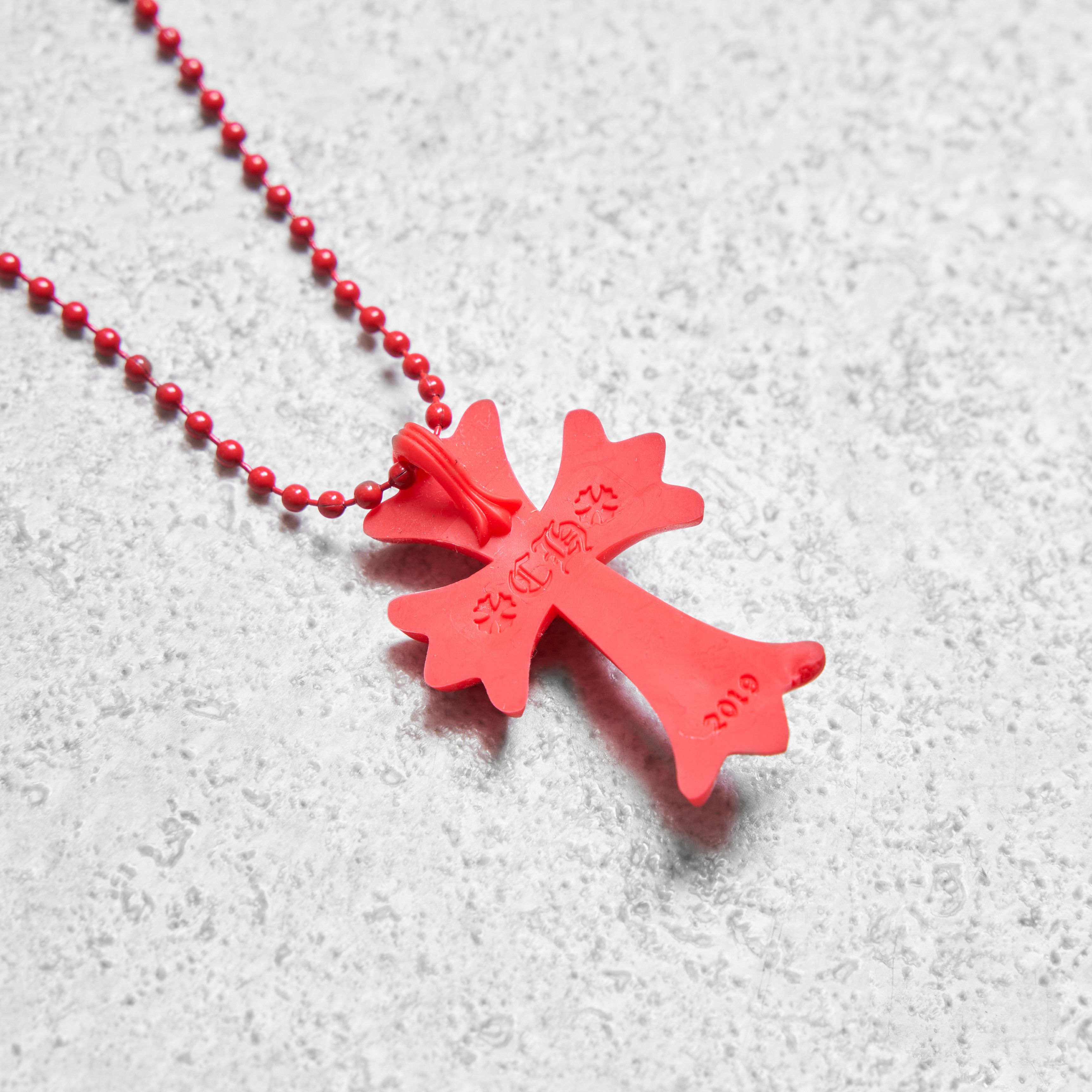 Chrome Hearts Chrome Hearts Silicrome Cross Necklace Red Size ONE SIZE - 5 Thumbnail