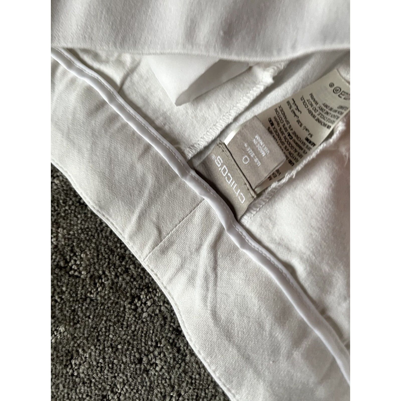 Vintage Chico's Pants White Knit High Rise Ankle Straight Leg 0 Regular Women Stretch Machine Washable Size 25" / US 0 / IT 36 - 5 Thumbnail