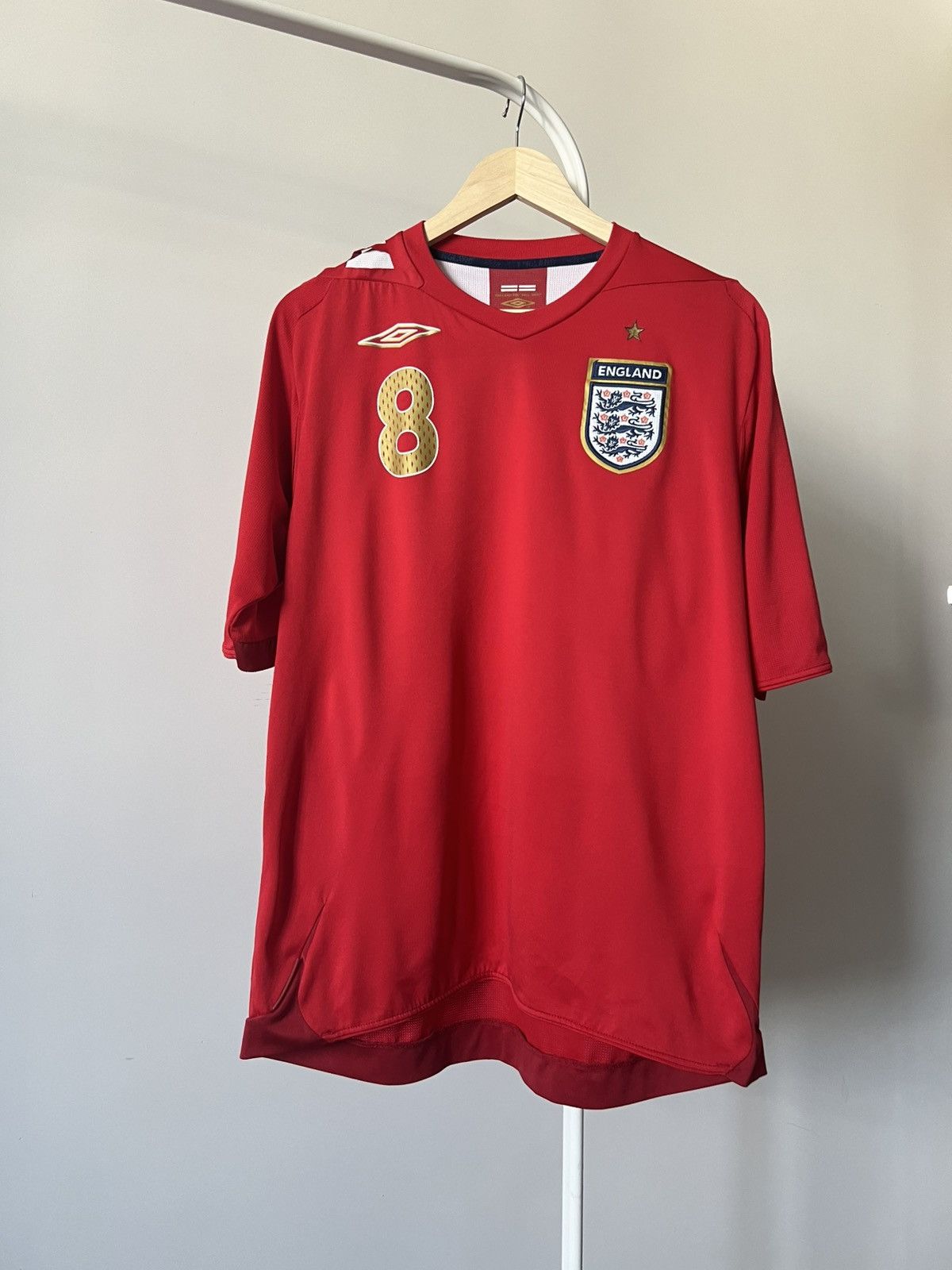 Umbro UMBRO ENGLAND Lampard #8 2006-2008 Away Soccer Jersey Shirt Size US L / EU 52-54 / 3 - 5 Thumbnail