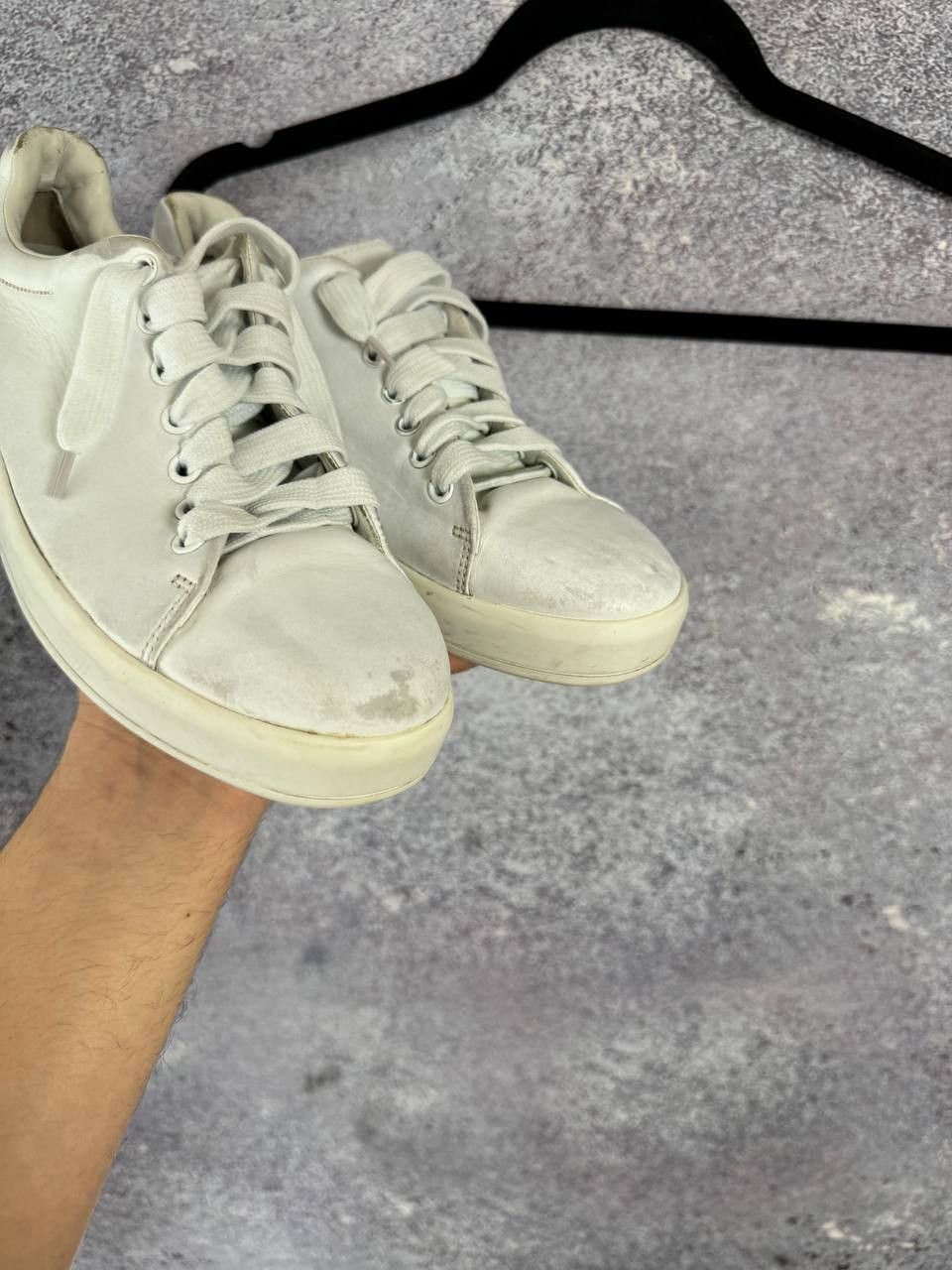 Prada × Vintage Prada Leather Lace-Up Sneakers White Women's 38 Size Size US 8 / IT 38 - 9 Thumbnail
