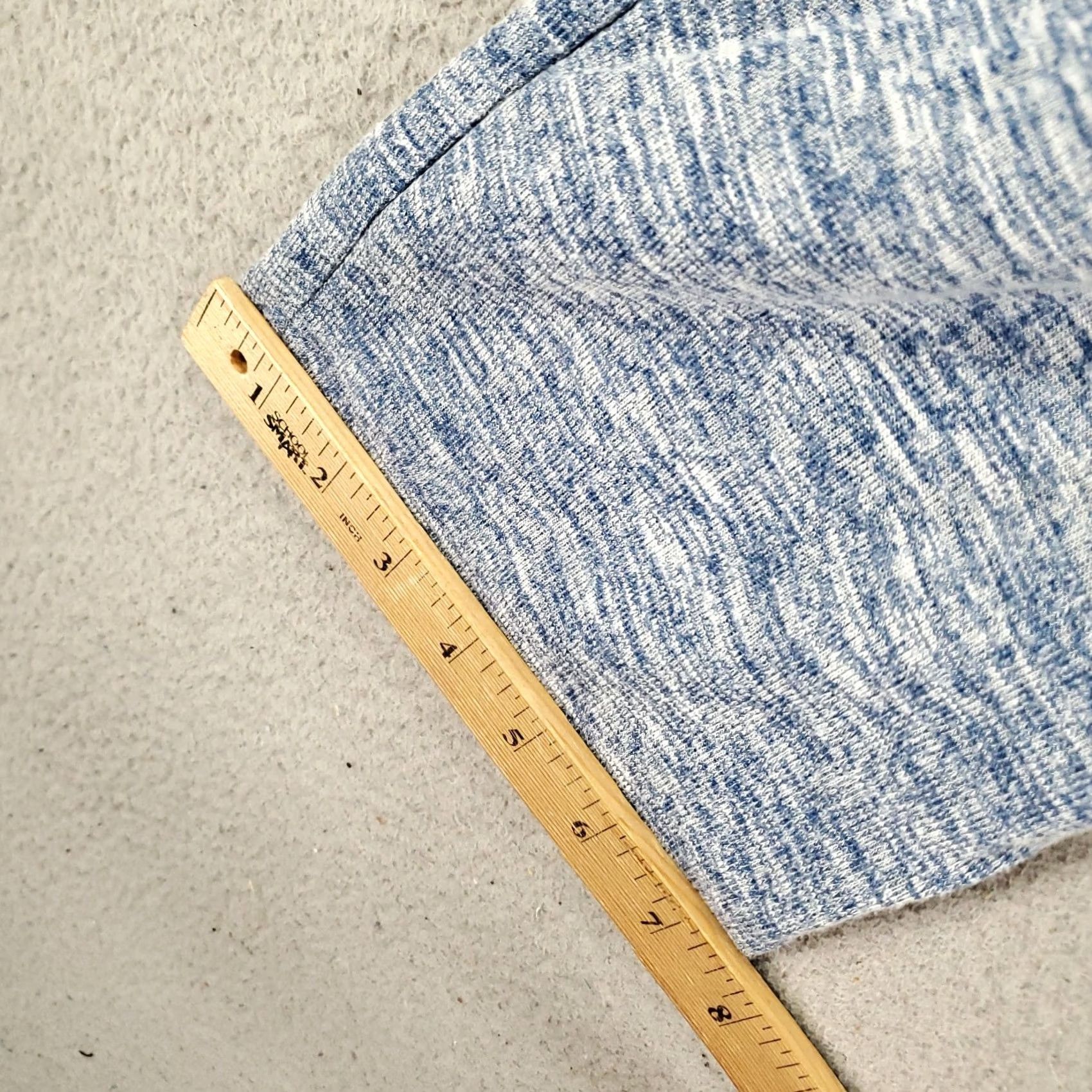 Vintage Chico's Pants Womens L Blue Heathered Performance Stretch Comfort Straight Ankle Pockets Size 36" / US 14 / IT 50 - 4 Thumbnail