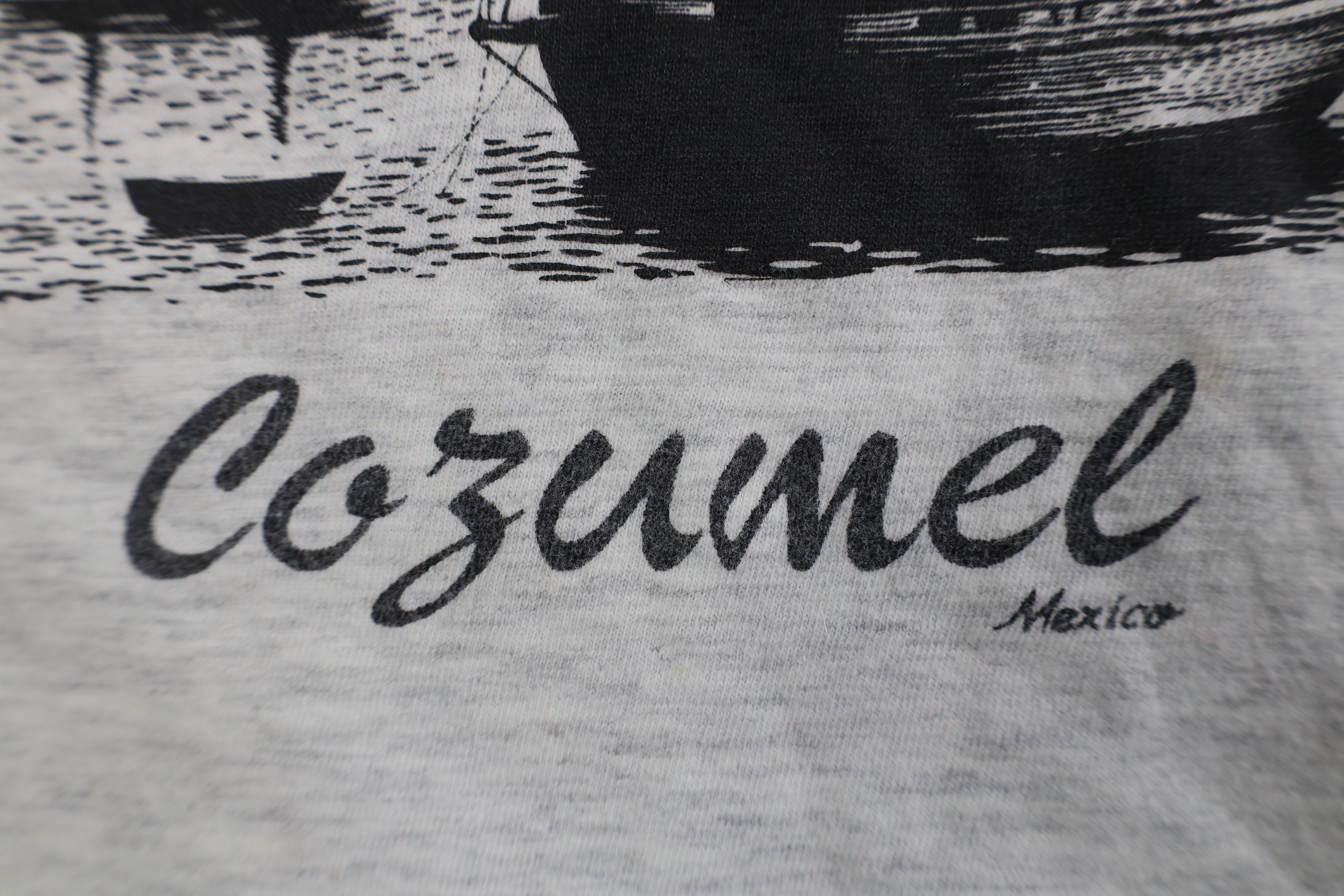 Vintage Vintage 90s Streetwear Cozumel Sunset Boat Sailing T-Shirt Size L / US 10 / IT 46 - 6 Thumbnail