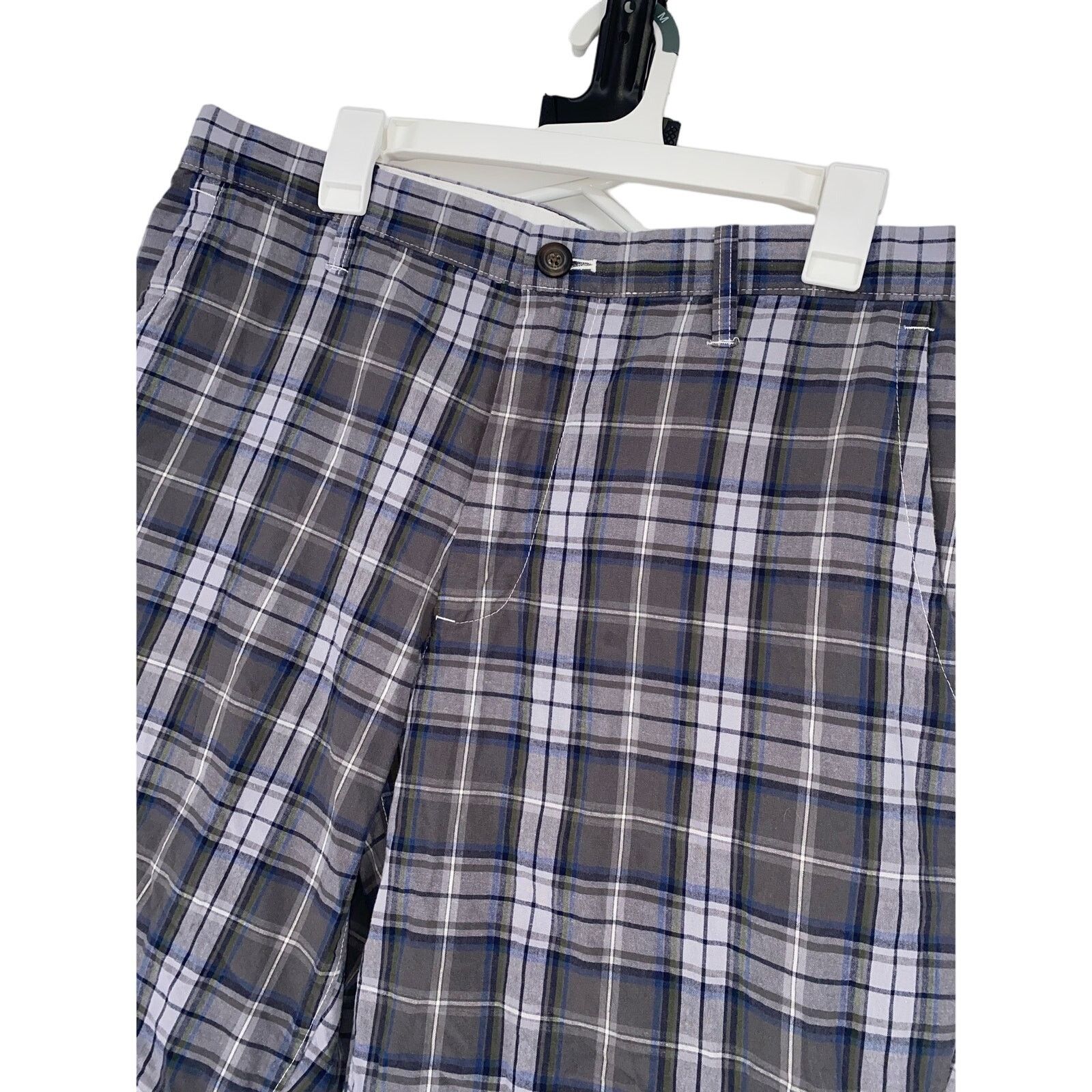 Gap Mens Gap Plaid Chino Shorts 35” Size US 35 - 2 Thumbnail