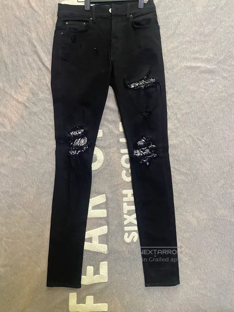 Amiri Amiri Size 29 Cashew flower drill pants Size US 29 - 8 Thumbnail