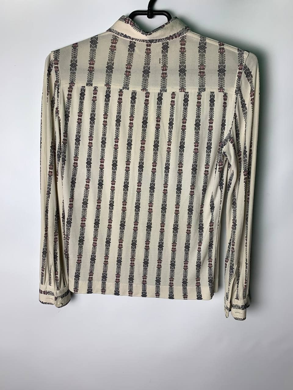 Celine 1970s Celine Beige Tan Chain Printed Shirt Size US XS / EU 42 / 0 - 2 Thumbnail