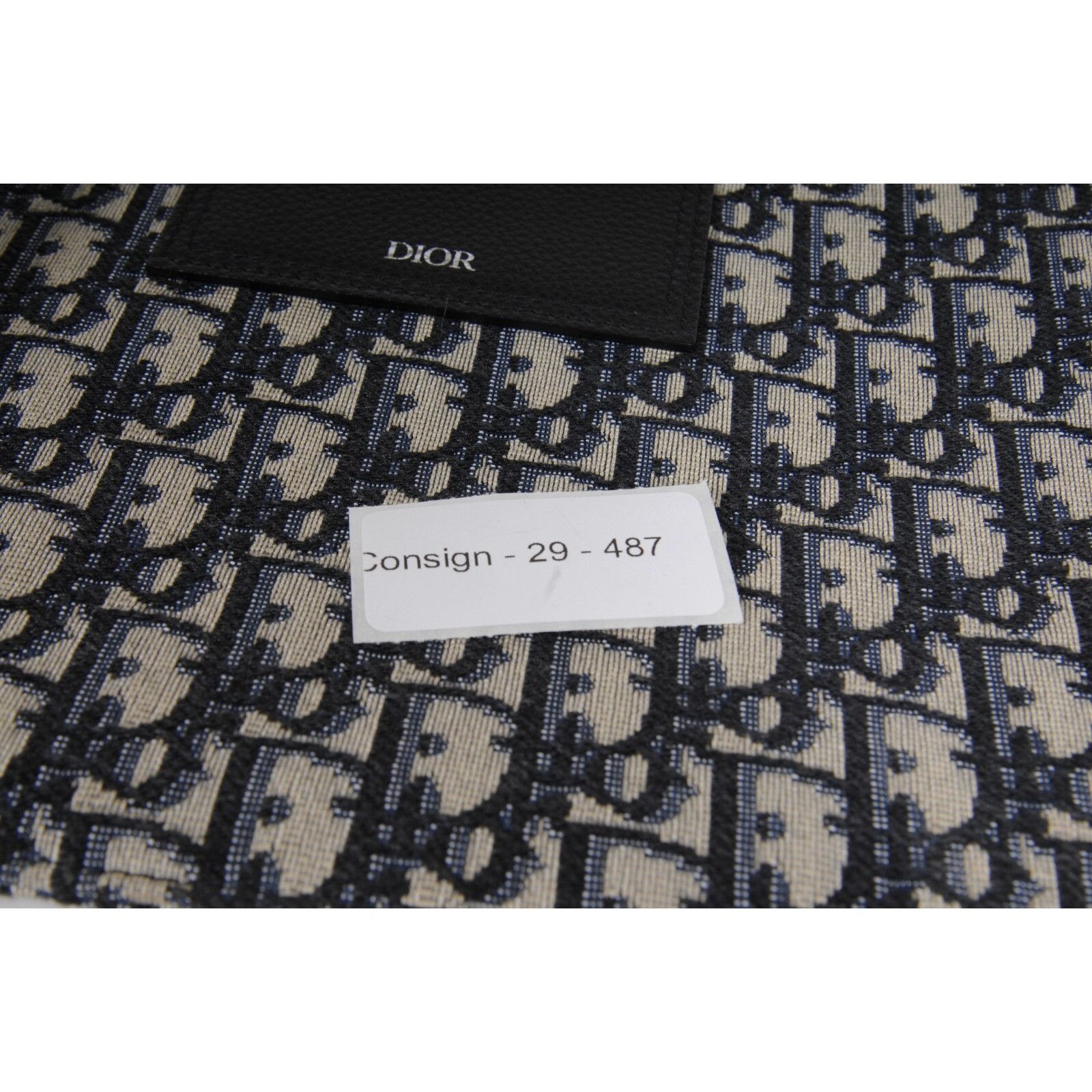 Dior Dior Oblique Logo Wrist Pouch Travel Folder File Black Blue Size ONE SIZE - 14 Thumbnail