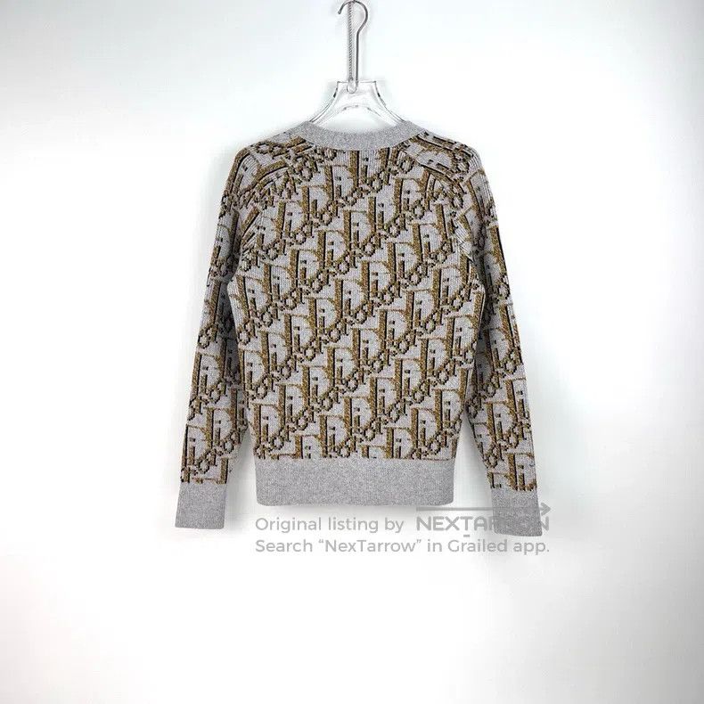 Dior Dior Gray full logo wool cardigan coat Size US XS / EU 42 / 0 - 4 Thumbnail