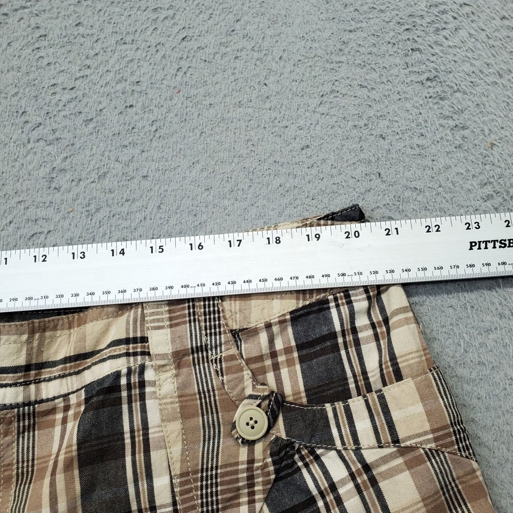 Vintage Just My Size Chino Shorts Womens 20W Multi Plaid Casual Flat Front Pockets 52469 Size 42" / US 20 - 5 Thumbnail