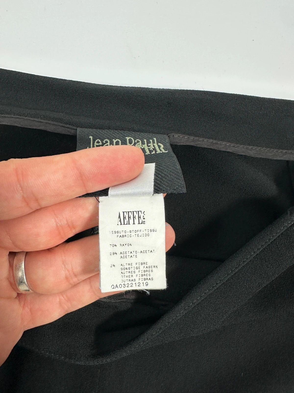 Jean Paul Gaultier Jean Paul Gautier Black Rayon Light Wide Legs Dress Pants Size 30" / US 8 / IT 44 - 6 Thumbnail