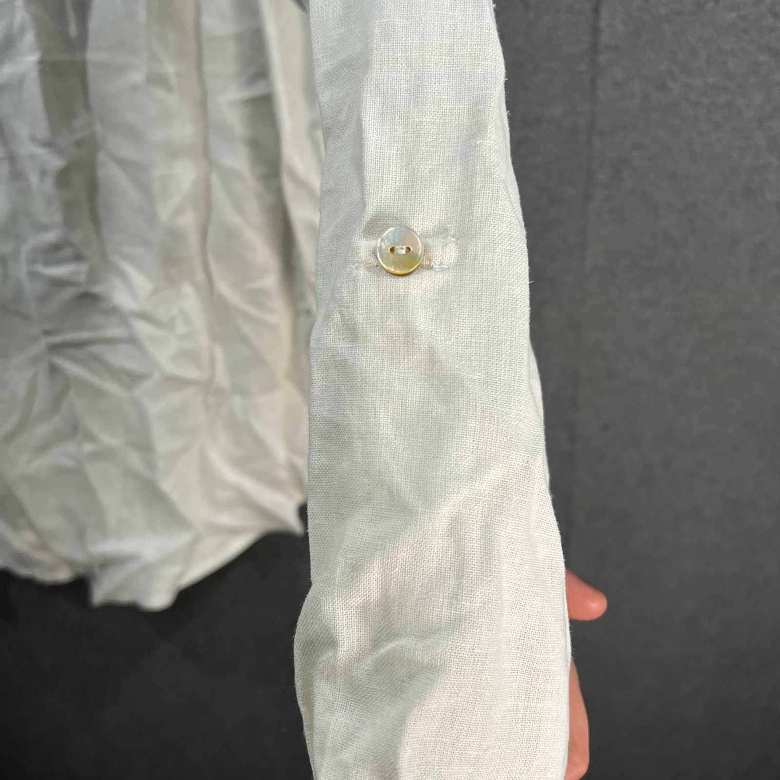 Other Susan Graver Regular Pure Linen Blend Button Front Shirt Size S / US 4 / IT 40 - 14 Thumbnail