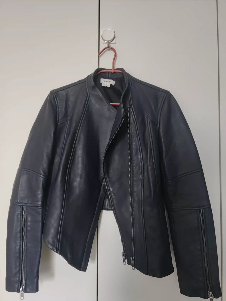 Helmut Lang Helmut Lang Classic Blue Leather Jacket - dmc Size US S / EU 44-46 / 1 - 1 Thumbnail