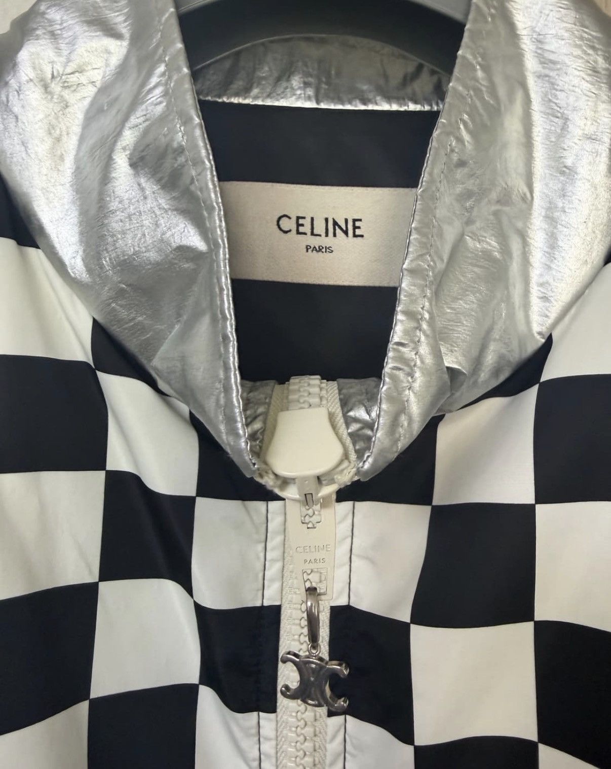 Celine Celine 21SS checkerboard metalic loose jacket sz50 Size US M / EU 48-50 / 2 - 7 Thumbnail