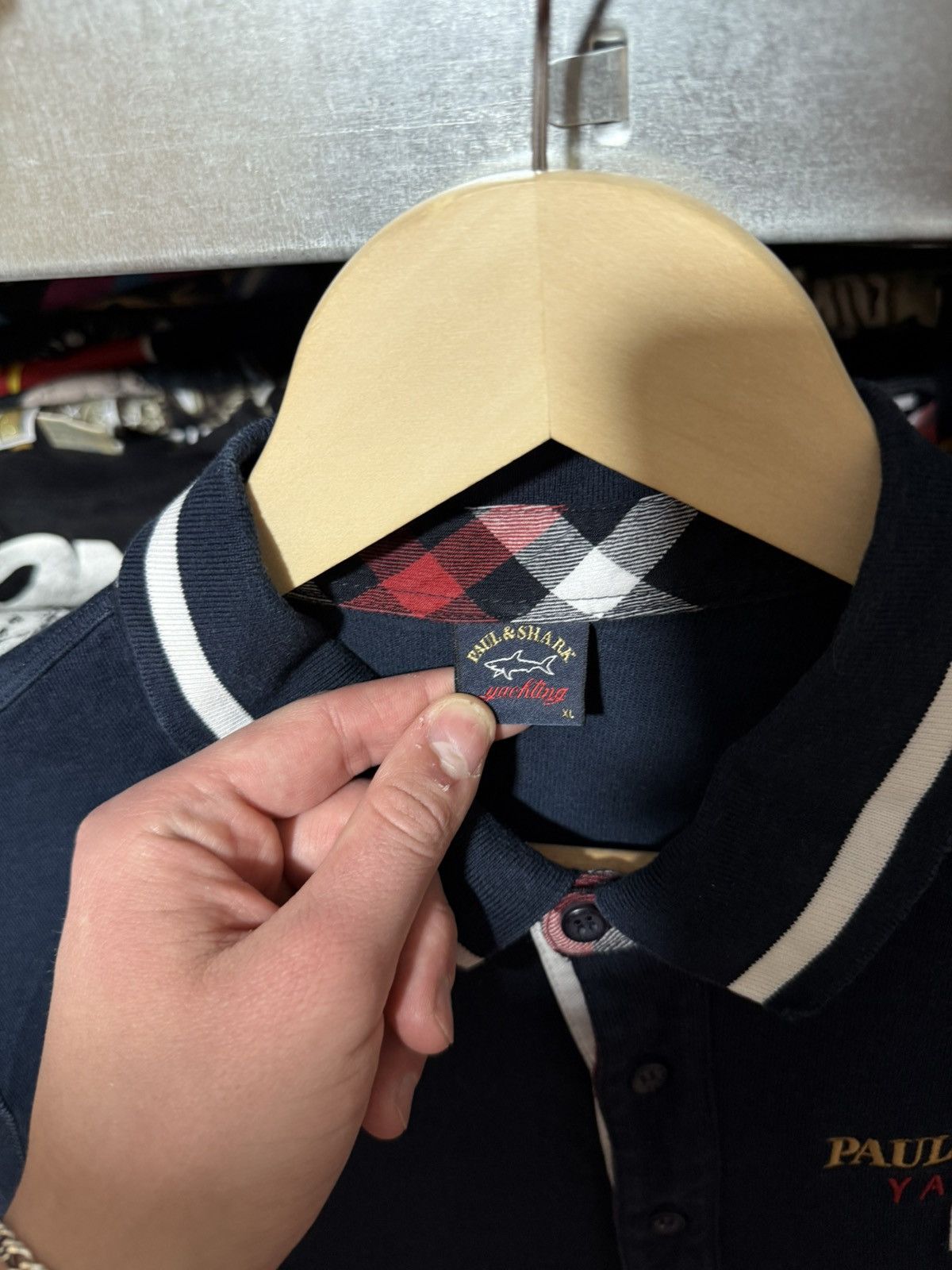 Paul & Shark Luxury Paul & Shark Long Sleeve Polo Shirt Y2K Hype Size US L / EU 52-54 / 3 - 4 Thumbnail