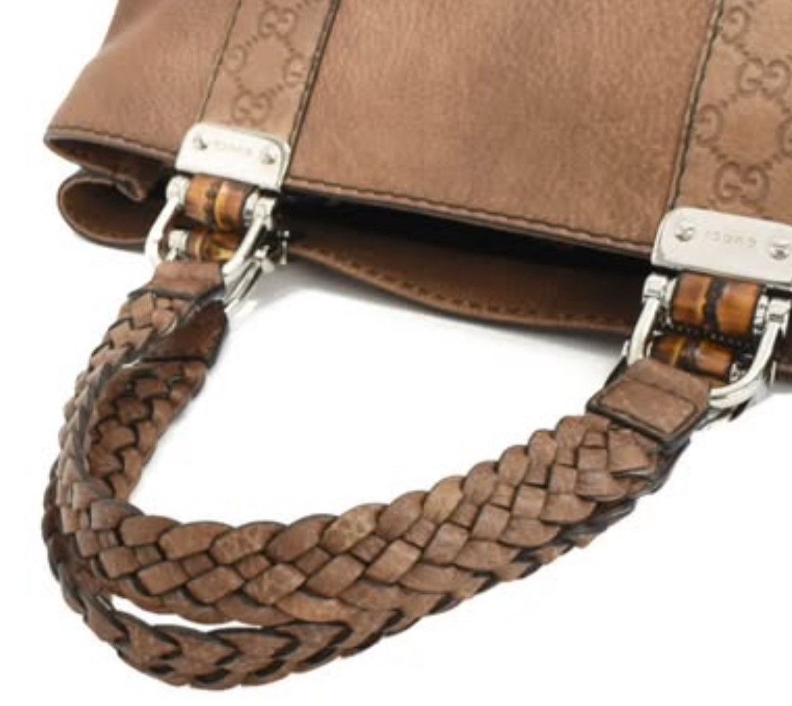 Gucci Gucci Brown Guccissma Bamboo Tote Bag Size ONE SIZE - 7 Thumbnail