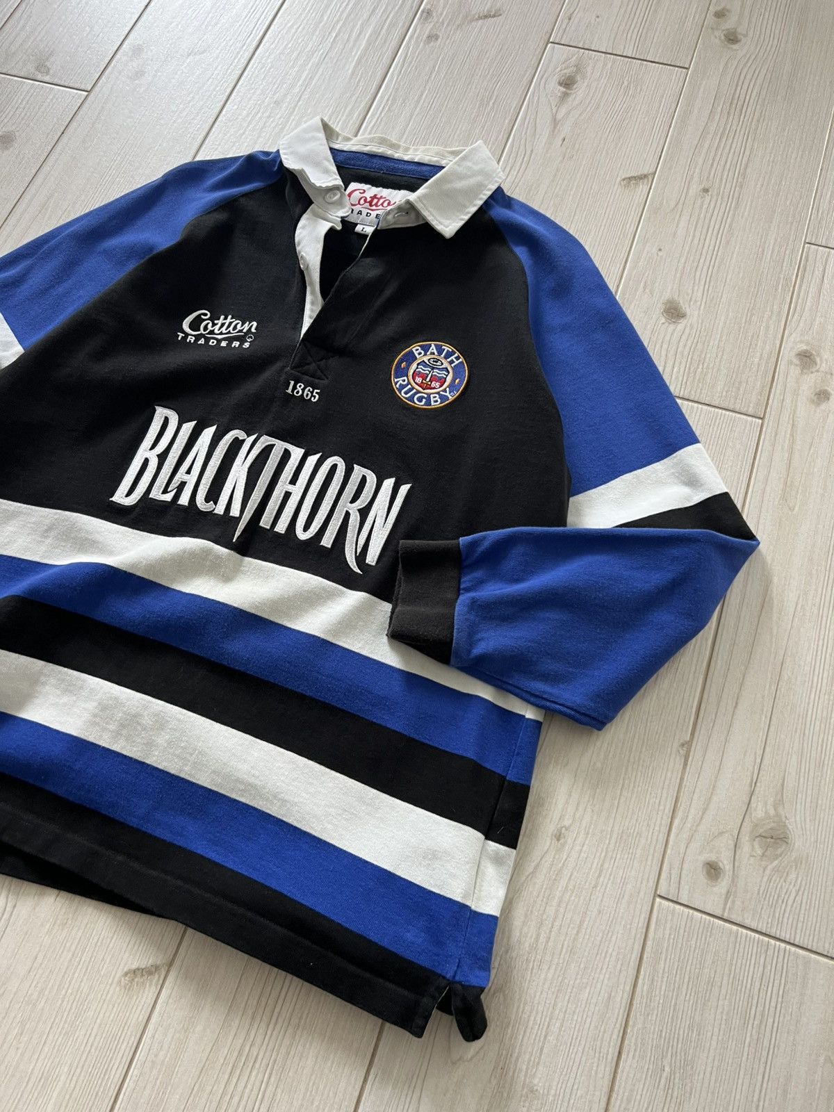 Cotton Traders Vintage Cotton Traders Bath Rugby Long Sleeve Rugby Shirt Size US L / EU 52-54 / 3 - 14 Thumbnail
